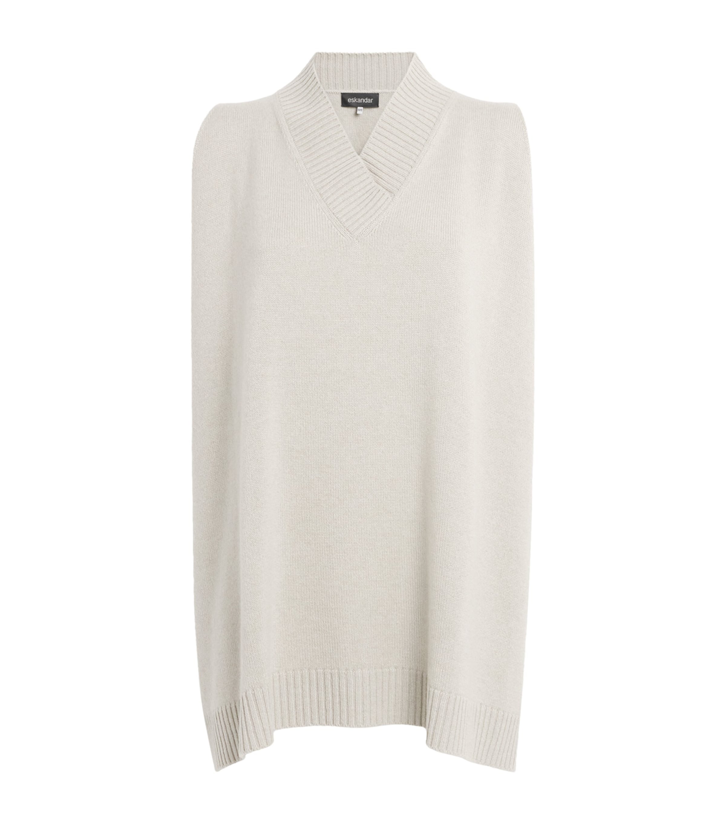 Eskandar Cashmere Crossover Sweater Vest In Neutral