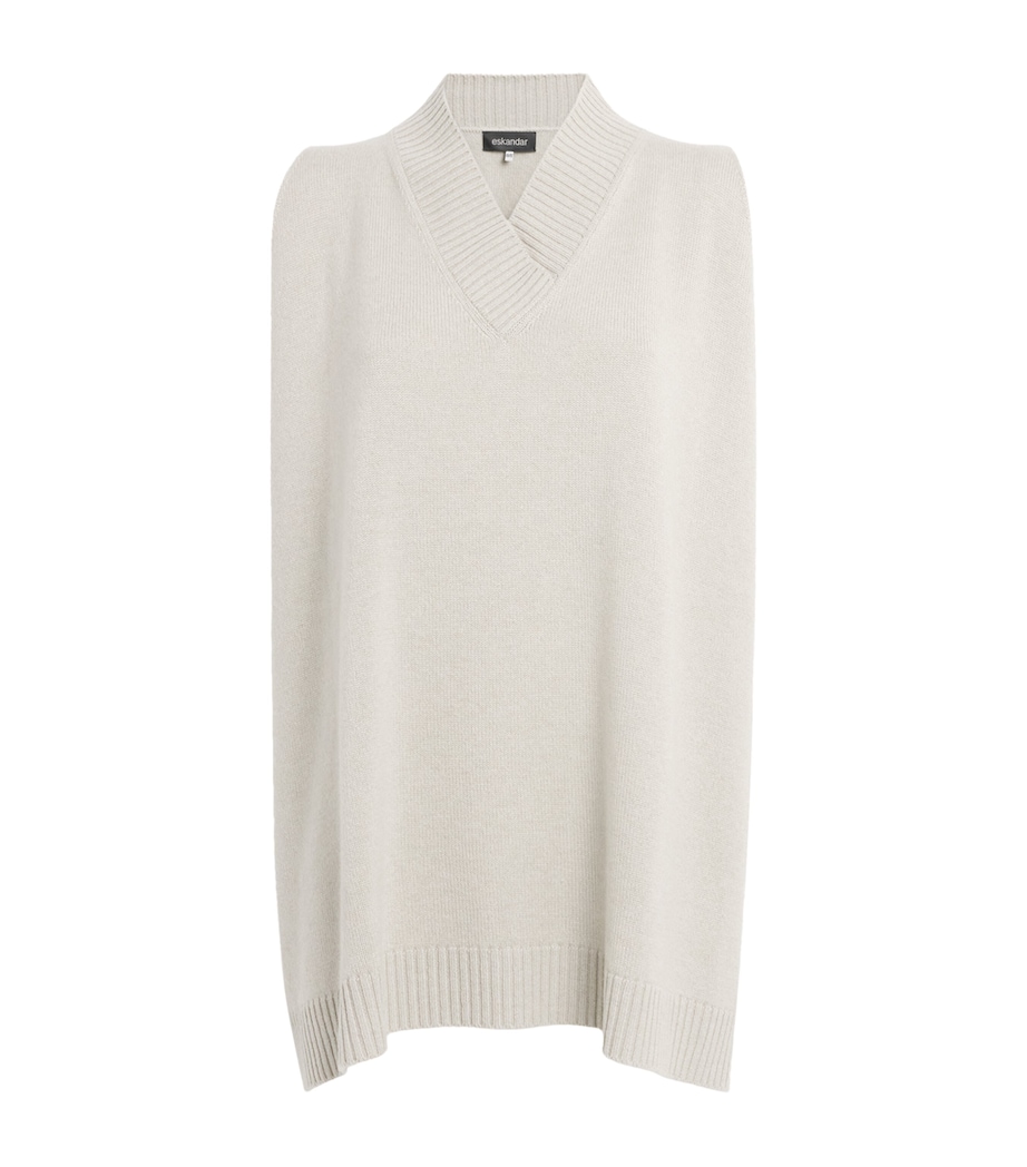 Cashmere Crossover Sweater Vest MASTIC Image 1