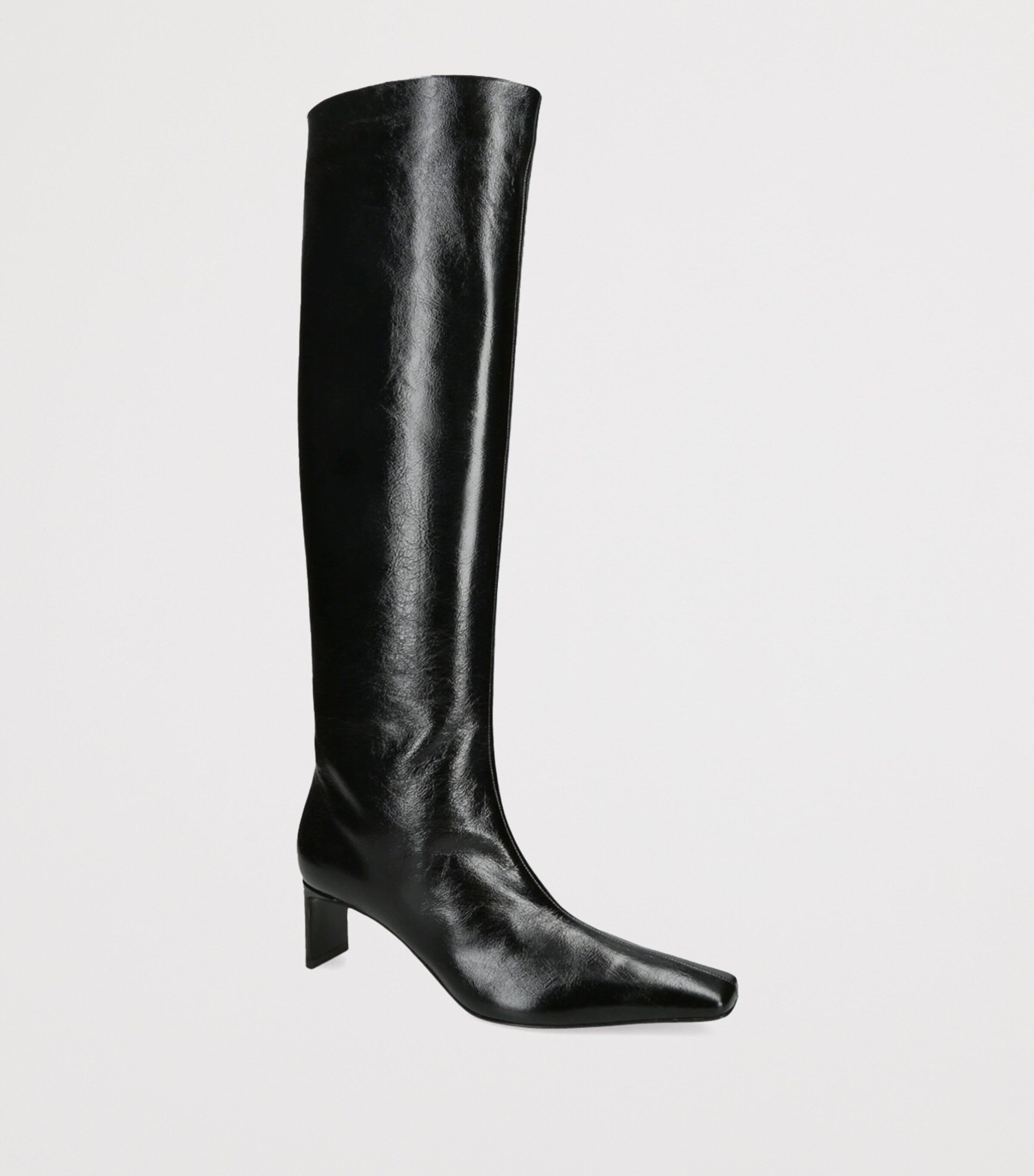 Leather Ona Knee-High Boots 55 BLACK Image 3