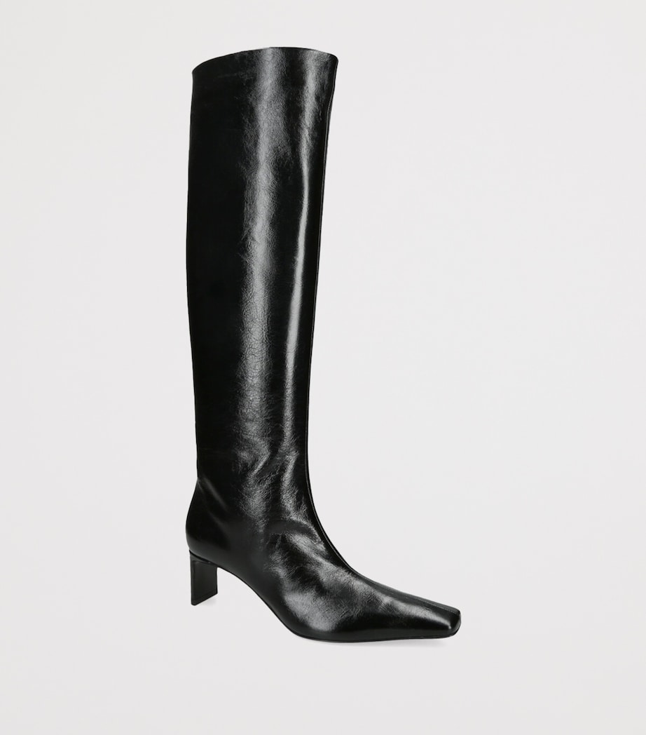 Leather Ona Knee-High Boots 55 BLACK Image 3
