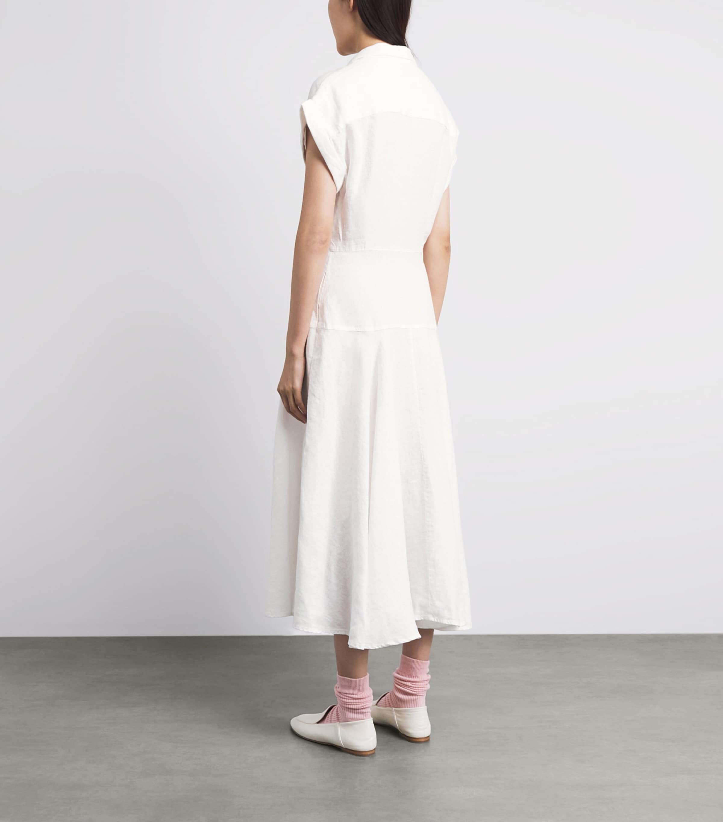 Polo Ralph Lauren Womens Linen Shirt Dress White Image 4