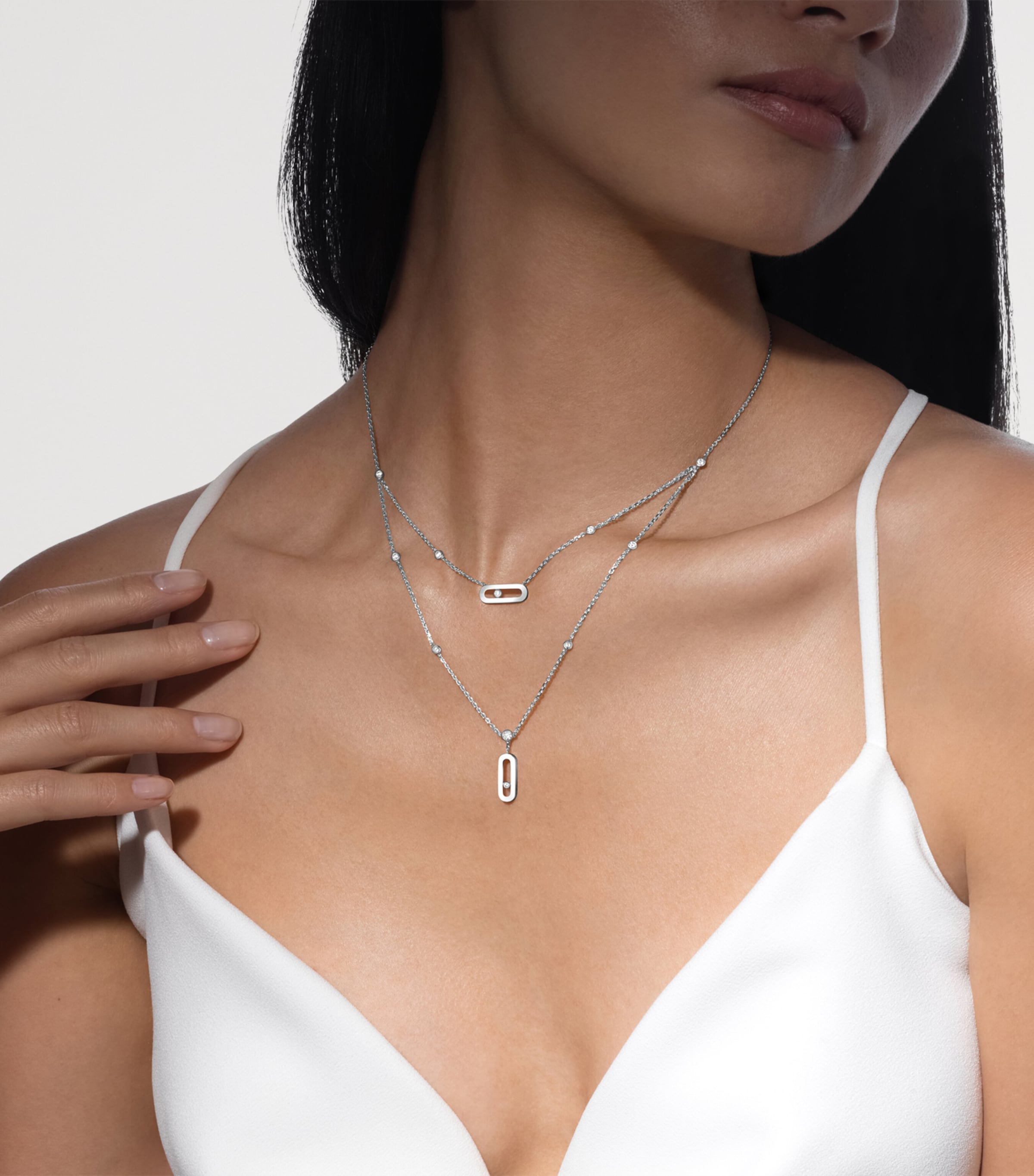 Messika Move Uno White Gold and Diamond Necklace (0.30ct) White Gold Image 2