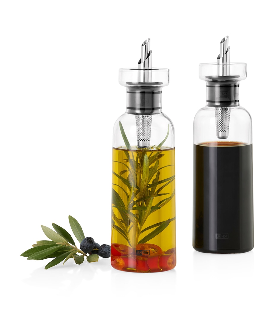 Set of 2 Aromapour Oil and Vinegar Dispensers (300ml) GLASS Image 3