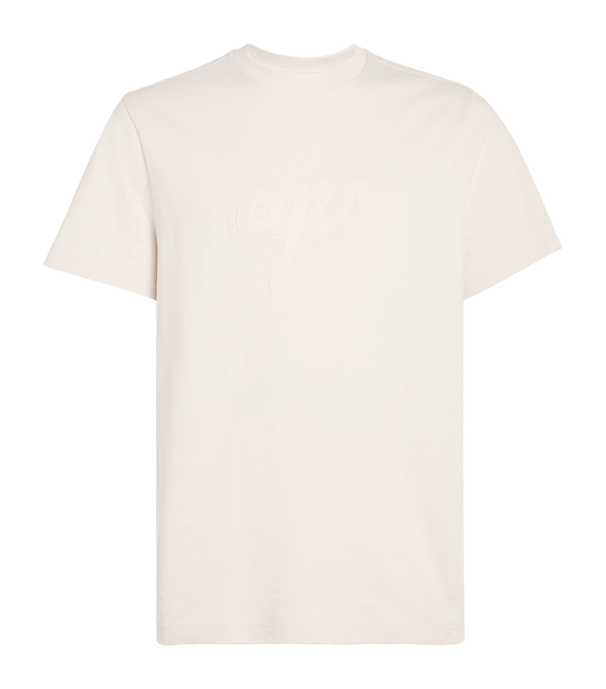 A.P.C. Mens Cotton Logo T-Shirt Aae Mastic Image 1