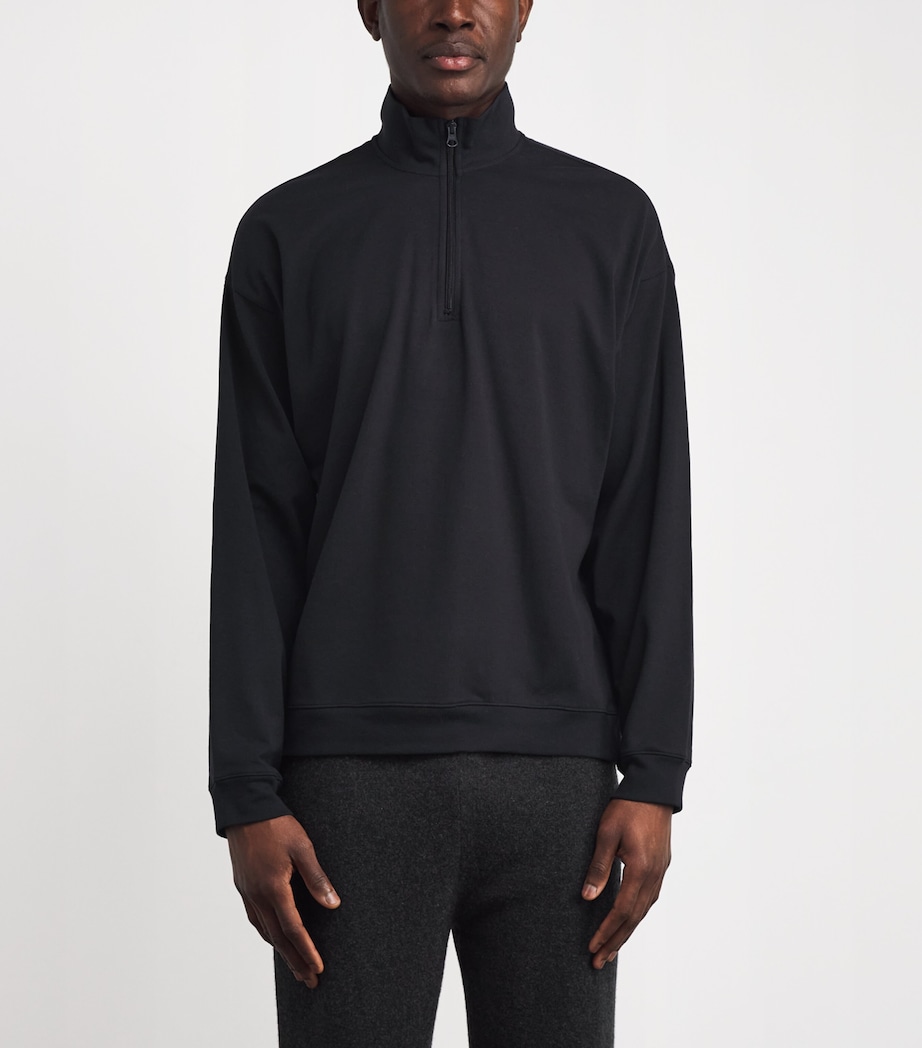 Jersey Lounge Quarter-Zip Sweater OBSIDIAN Image 3