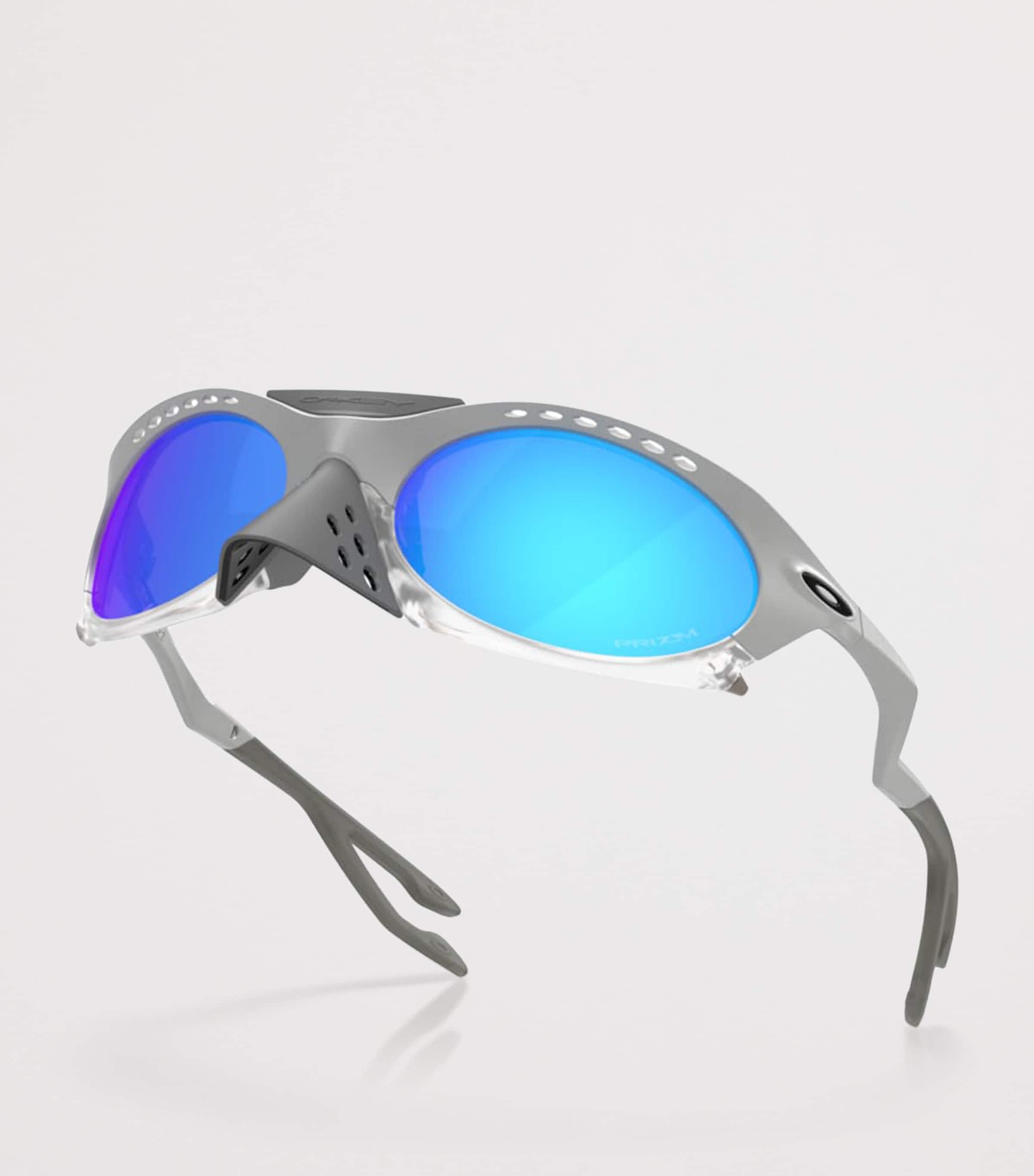 Oakley Plantaris Oval Sunglasses Silver Image 5