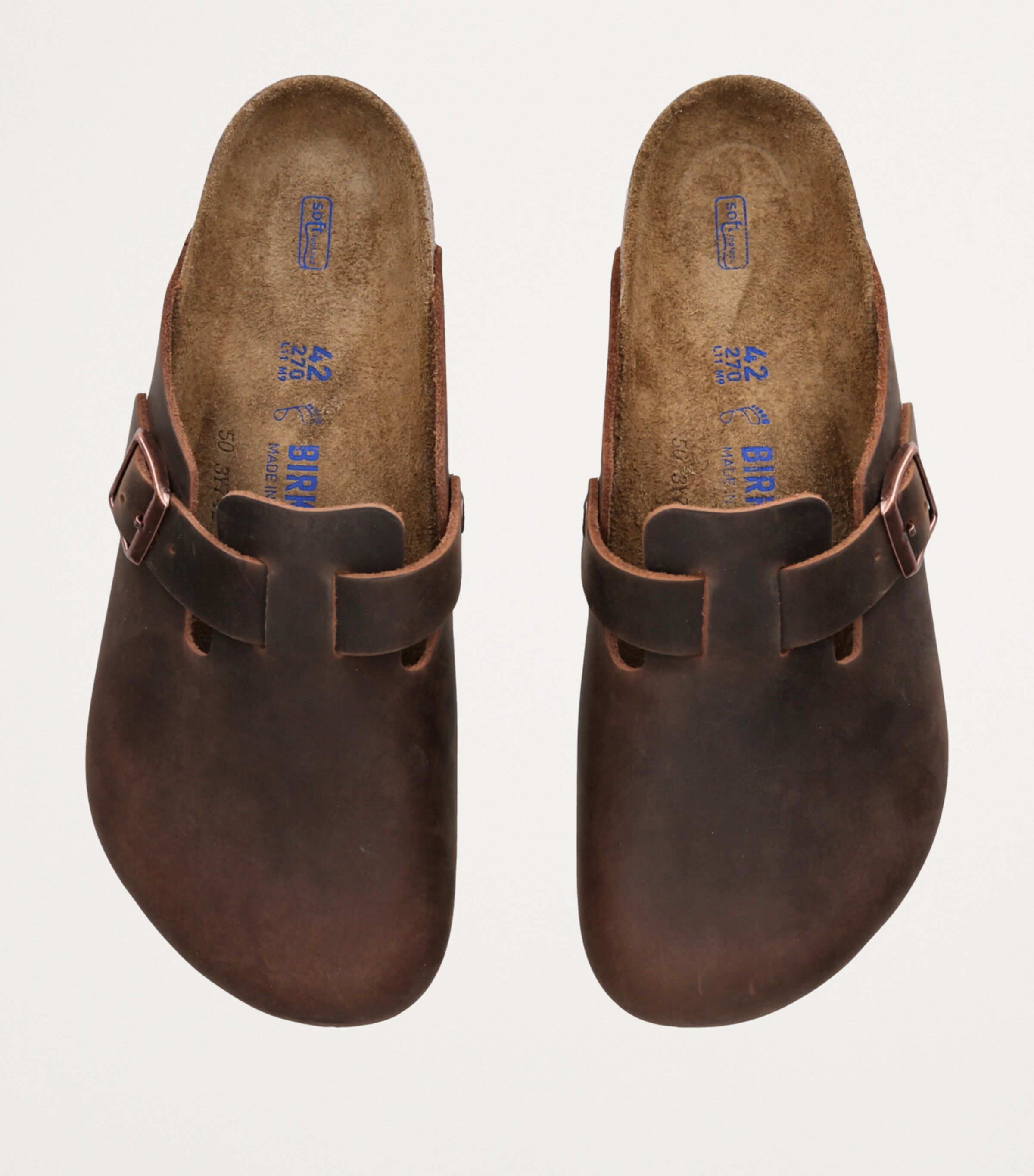 Birkenstock Oiled Leather Boston Clogs Brown Image 4