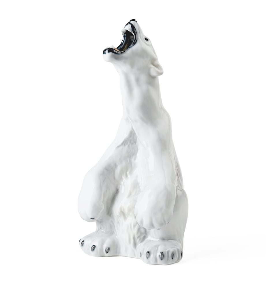 Porcelain Polar Bear Figurine (33cm) MULTI Image 1