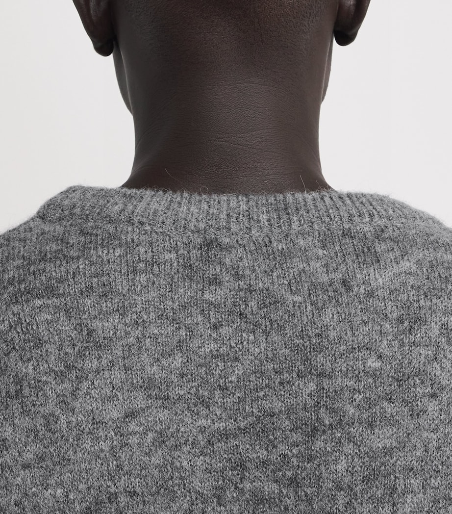 Alpaca-Merino-Blend Blenheim Sweater MID GREY Image 6