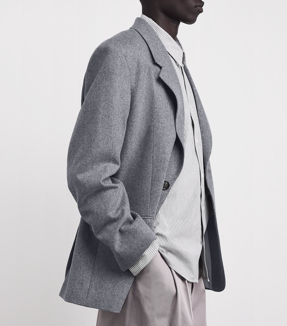 Wool Oversized Blazer 050 - GRIS Image 6