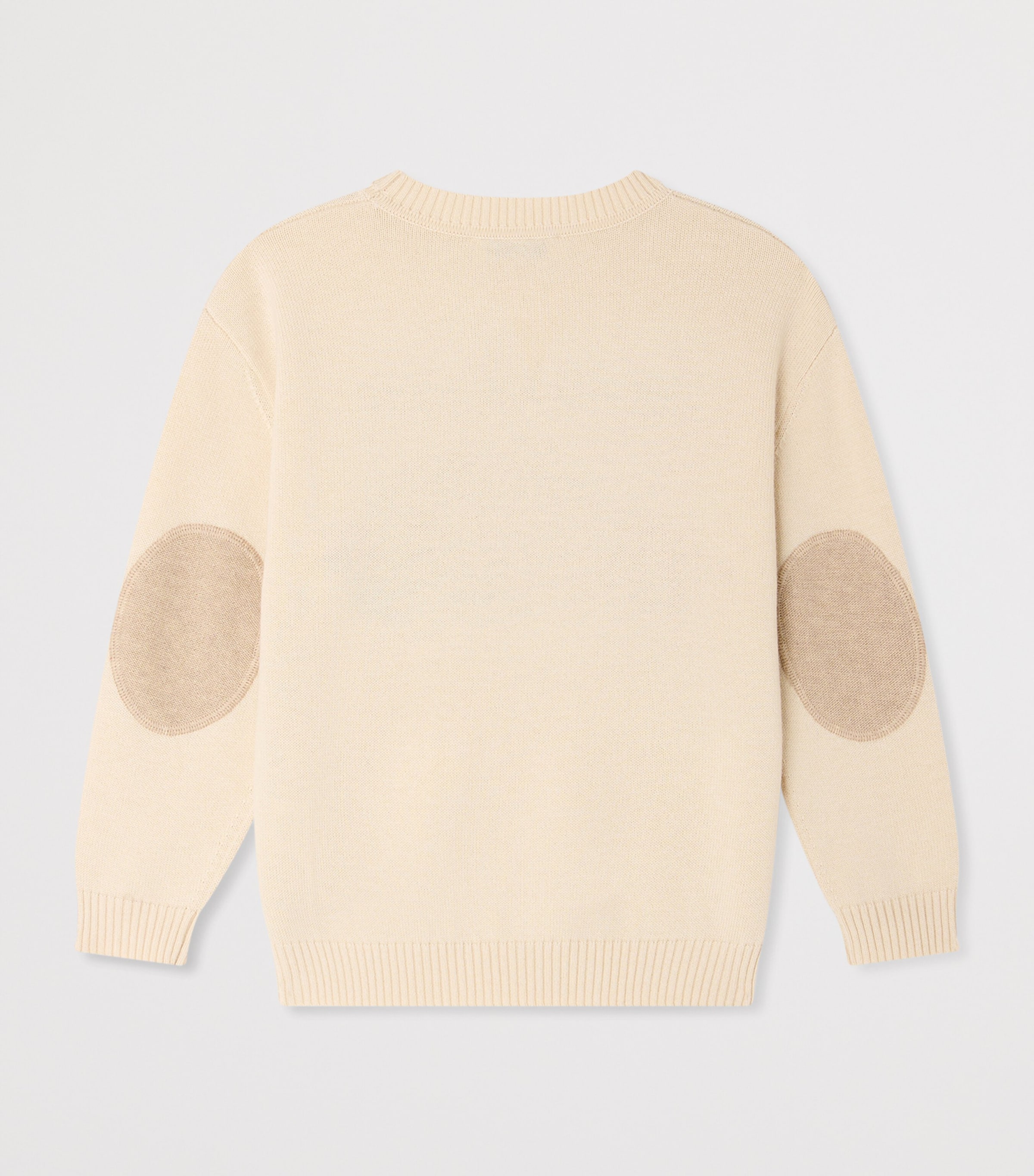 Bonpoint Wool-Cotton Car Sweater (4-8 Years) Ecru Image 2