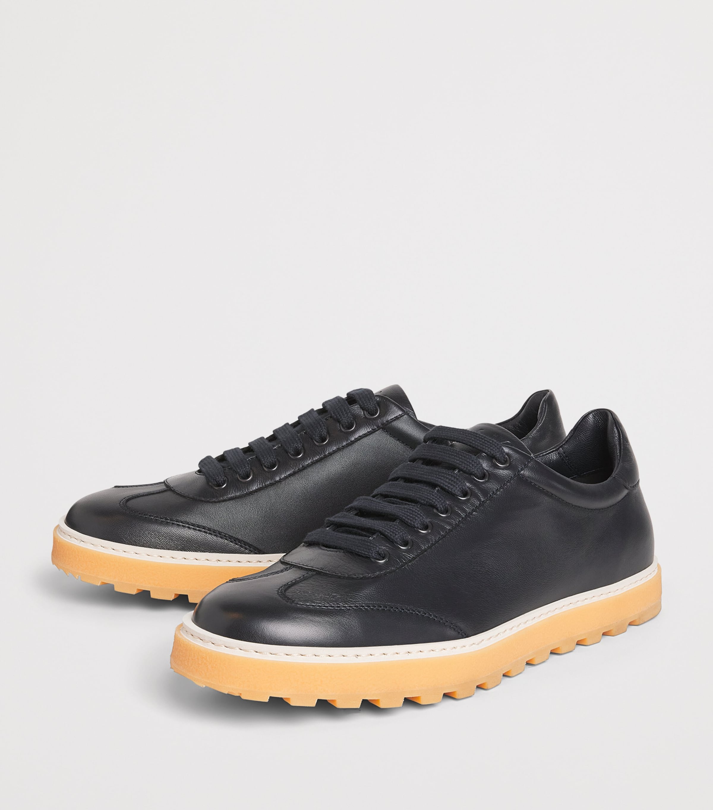 Isaia Leather Sneakers Image 3
