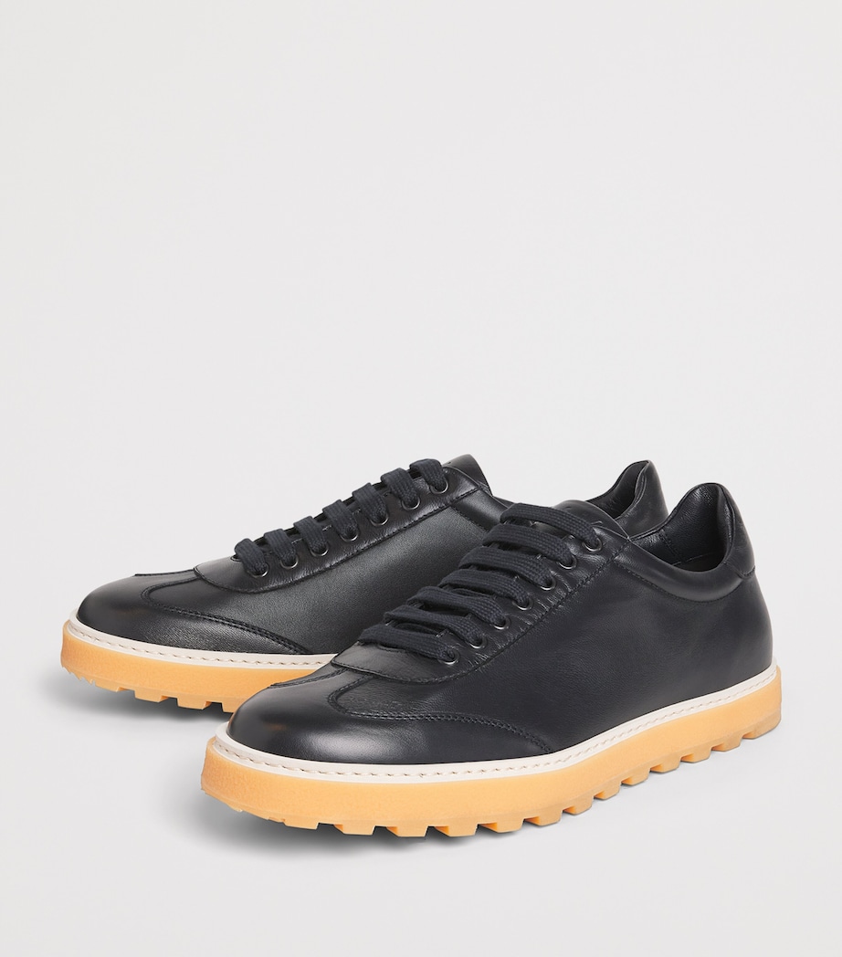 Isaia Leather Sneakers Image 3