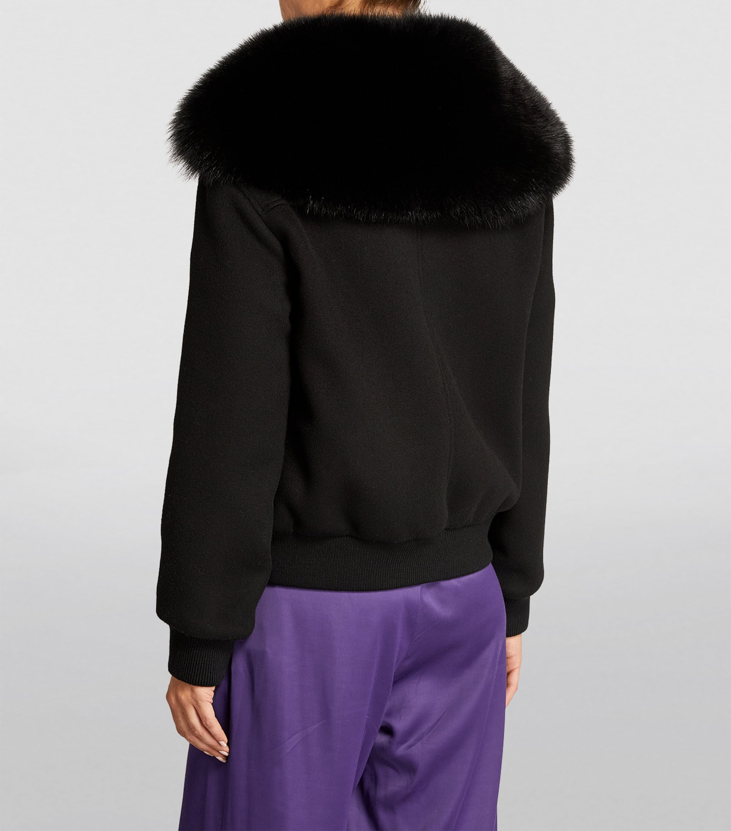 Fur-Collar Bomber Jacket C99 Image 3