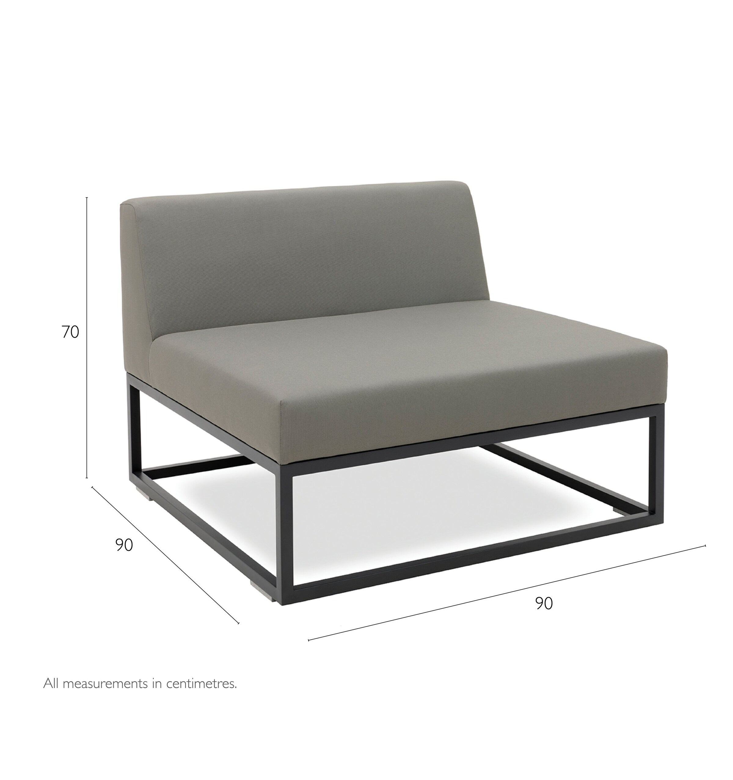 Latitude Modular Outdoor Centre Lounge Chair ANTHRACITE Image 4