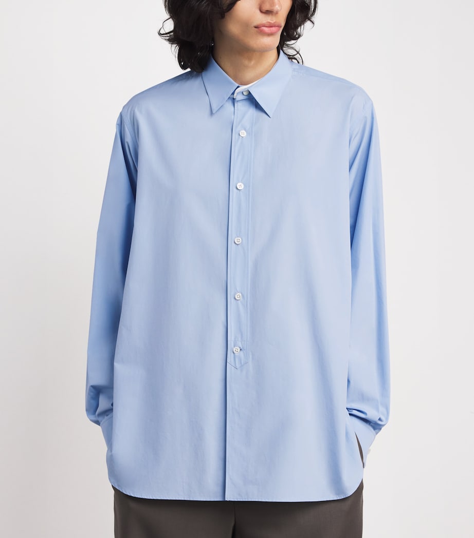 The Row Mens Melchior Cotton Shirt Ice Blue Image 3