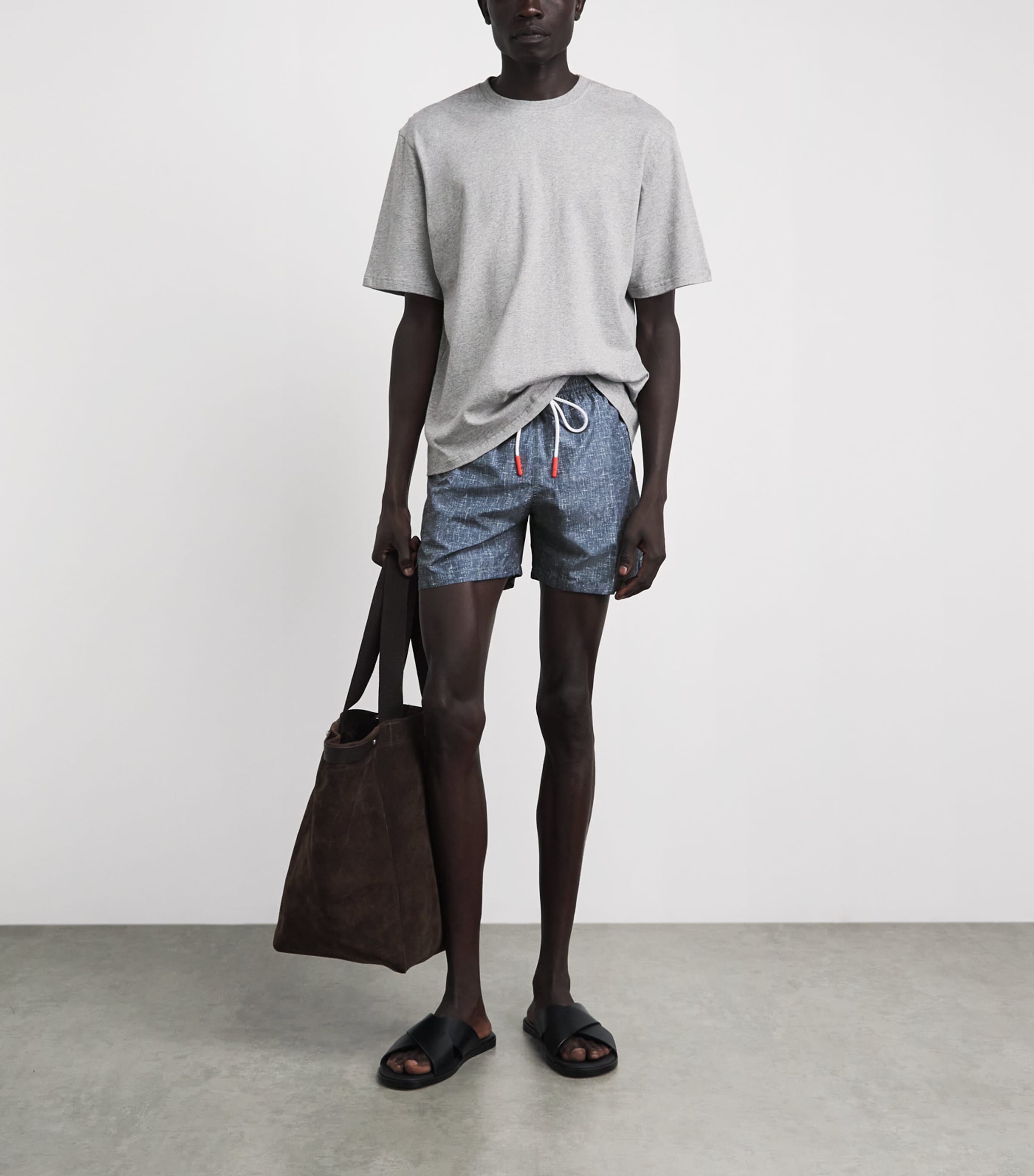 Isaia Mens Printed Swim Shorts Image 2