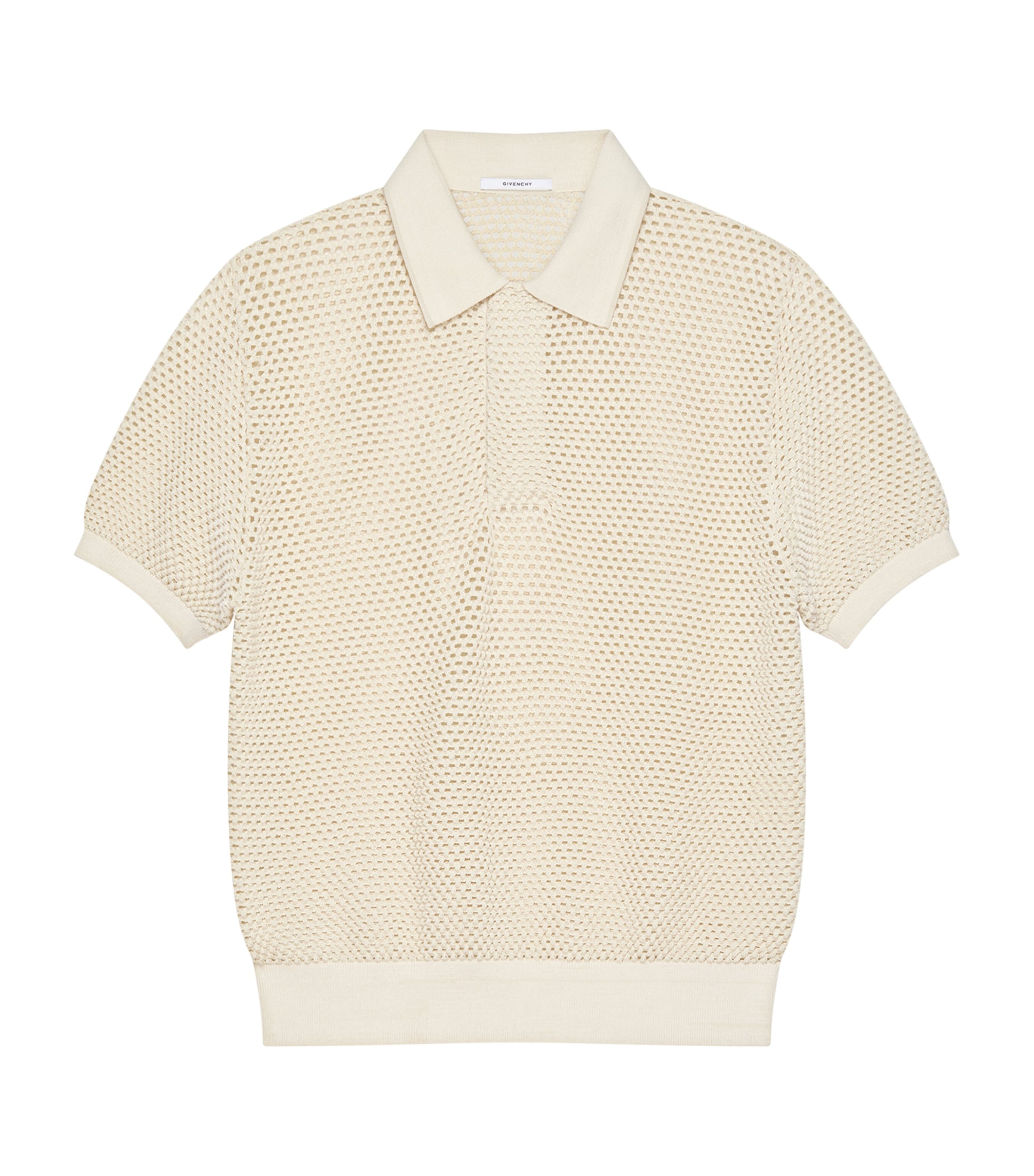 Crochet Polo Shirt ECRU Image 1