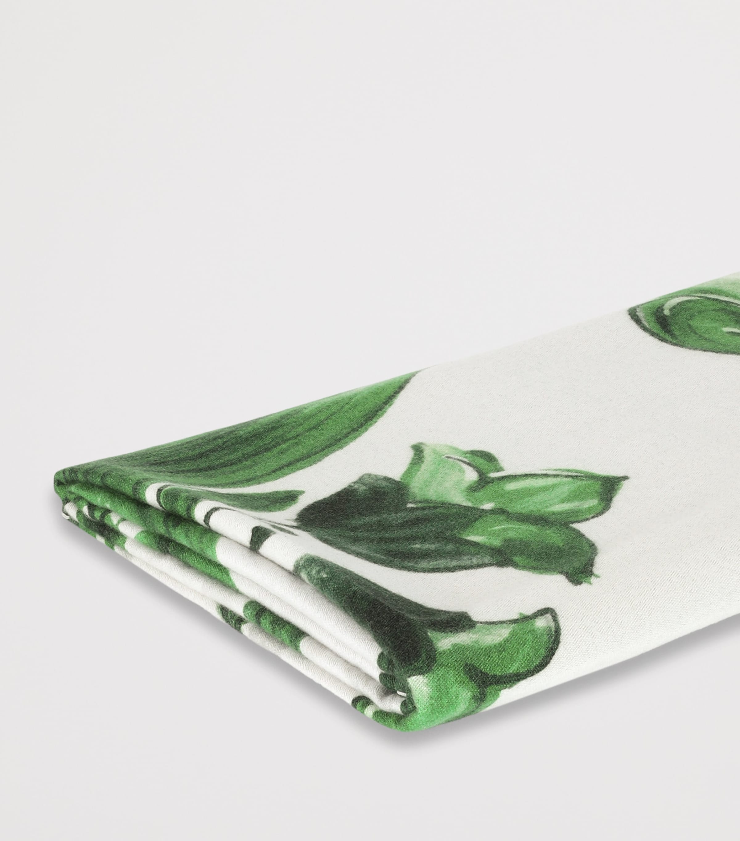 Wool-Silk Majolica Print Throw (140cm x 180cm) UV013-VERDE FD.BIANC Image 4