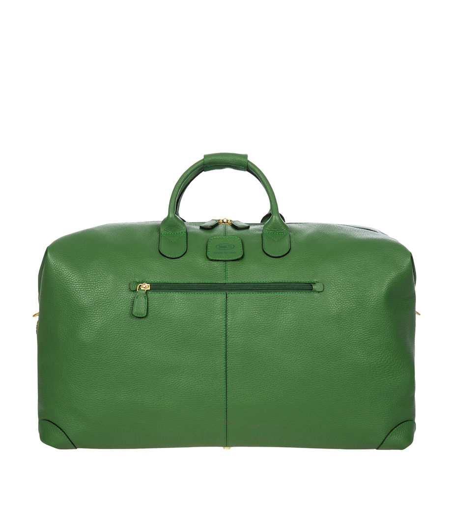 x Harrods Leather Bellagio Holdall BLACK & GREEN Image 1