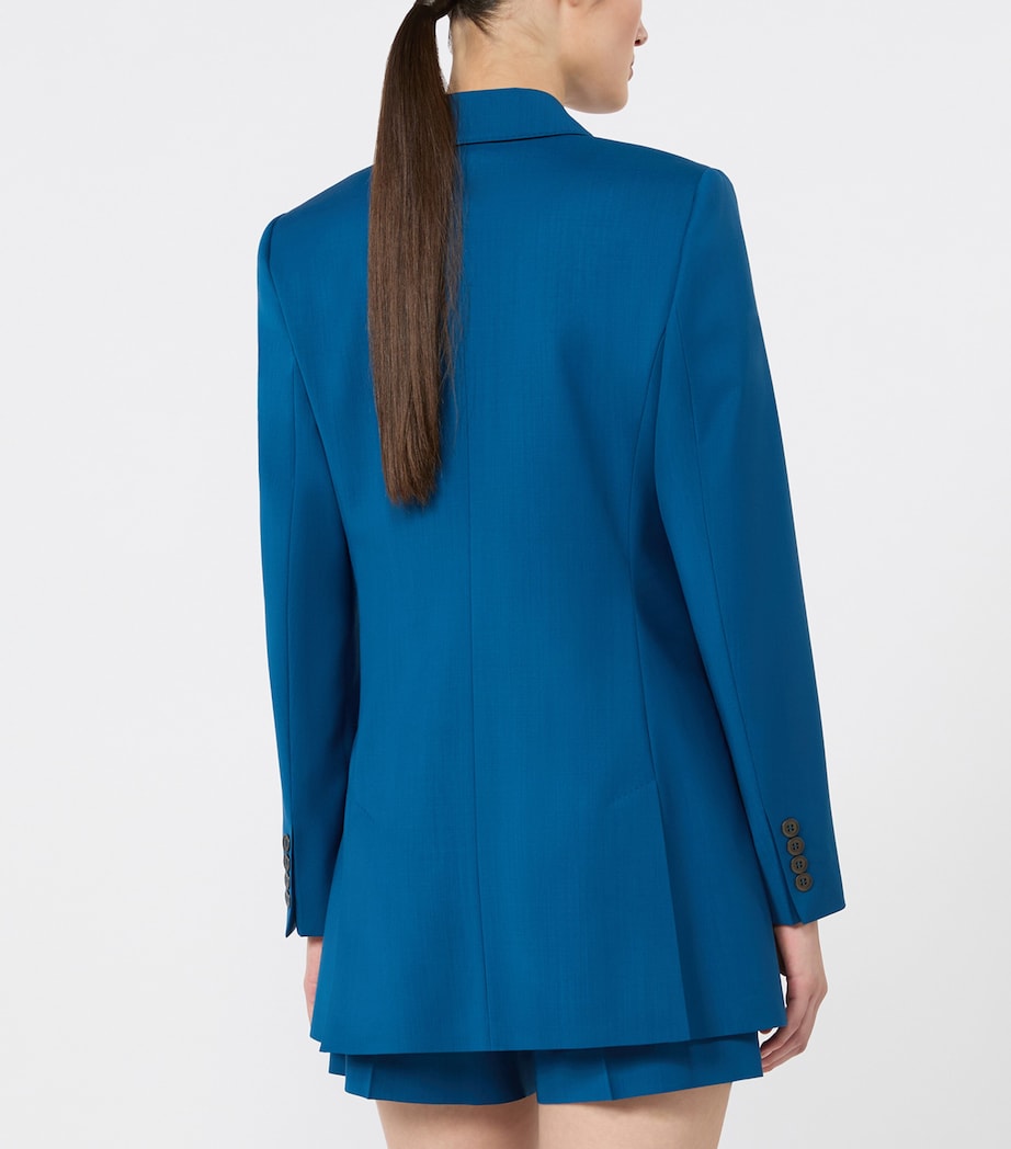 Max Mara Womens Virgin Wool Blazer Navy Image 4