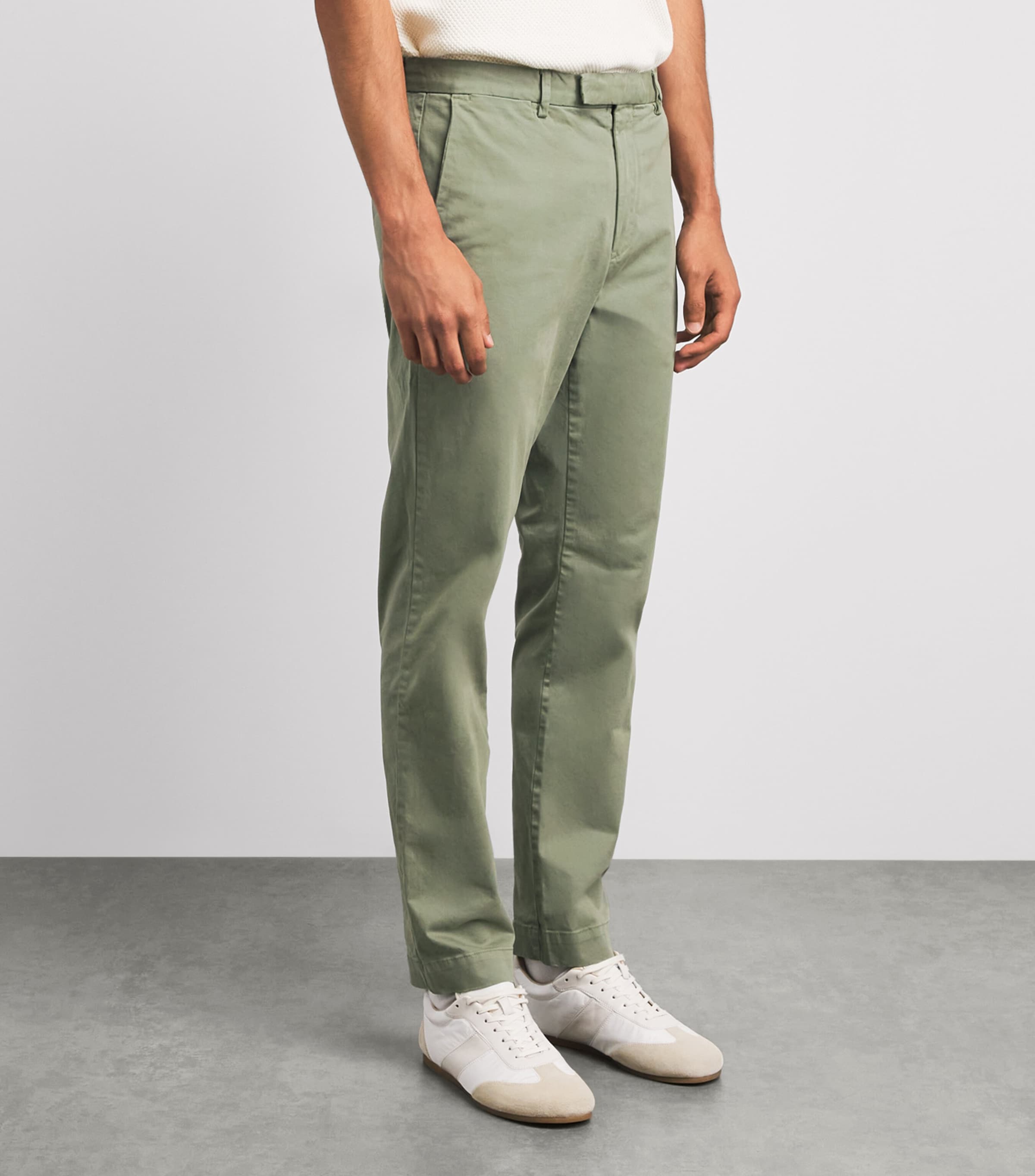 Polo Ralph Lauren Mens Stretch-Cotton Jarrett Slim Chinos Sage Green Image 4
