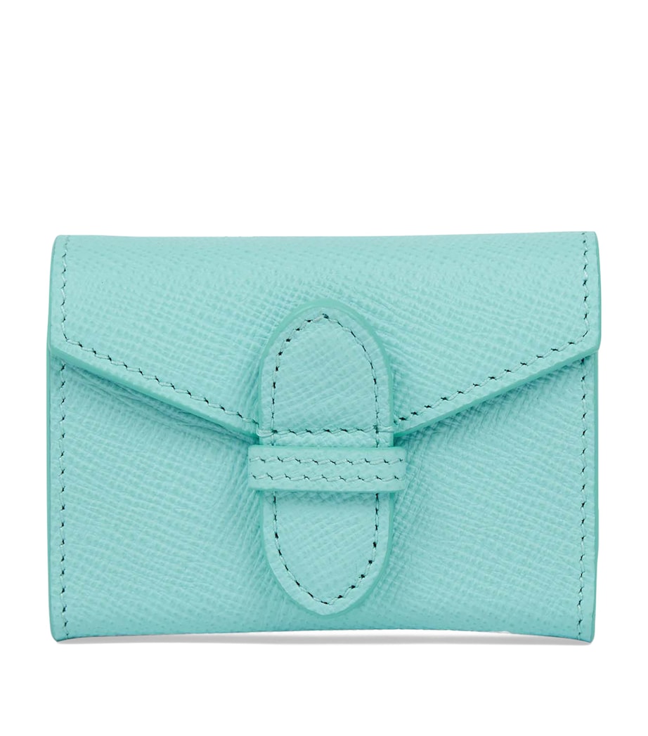 Leather Single Playing Card Case BRIGHT AQUA Image 1