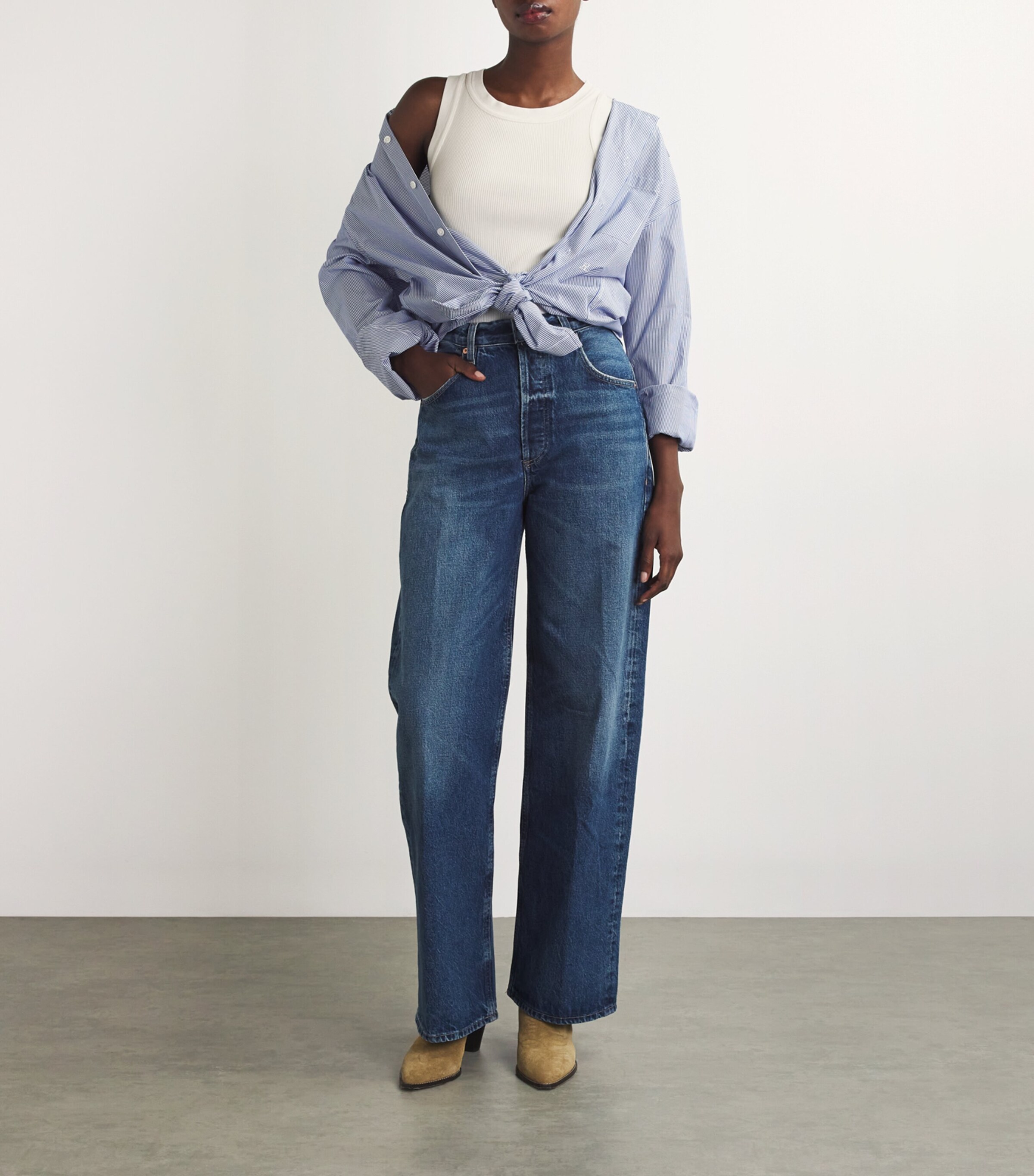 Ribbed Isabel Tank Top PASHMINA (OFF WHITE) Image 2