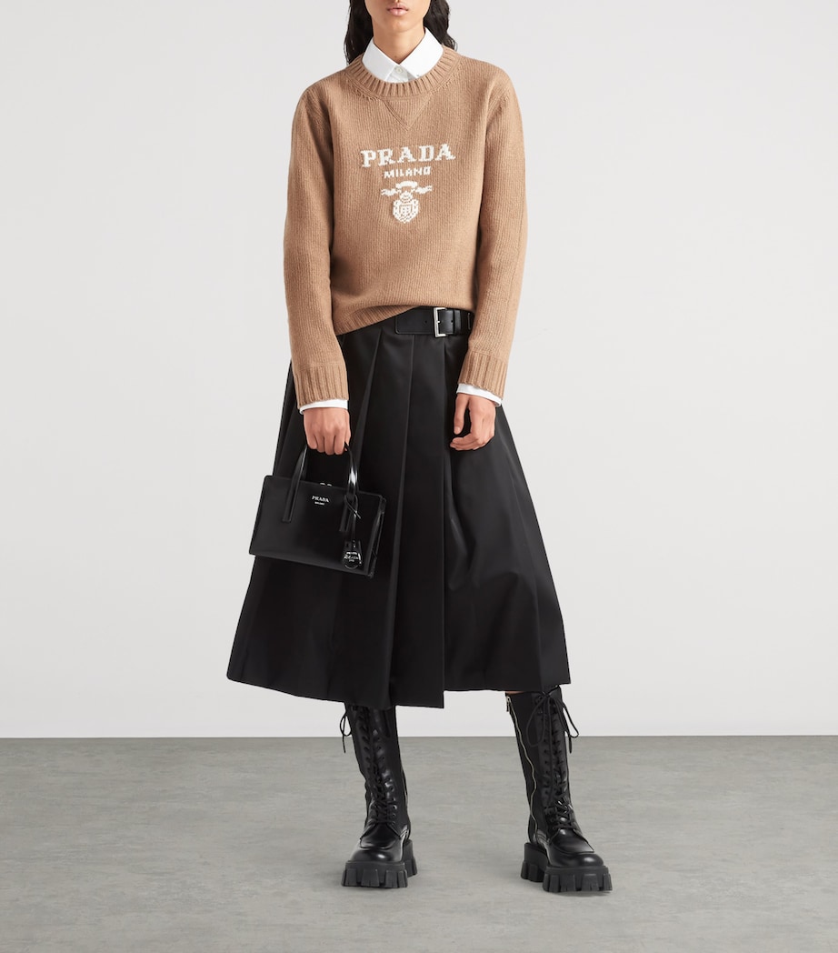 Wool-Cashmere Logo Sweater F0040 Image 2