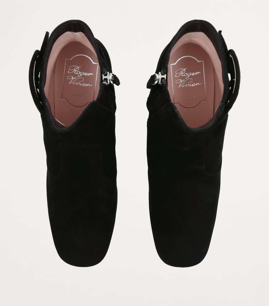 Suede Très Vivier Polly Ankle Boots 45 BLACK Image 4