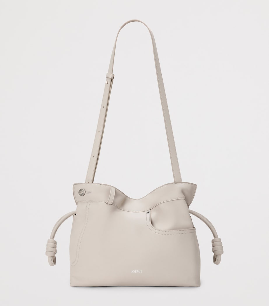 Leather Jean-Detail Flamenco Purse LIGHT GHOST Image 5