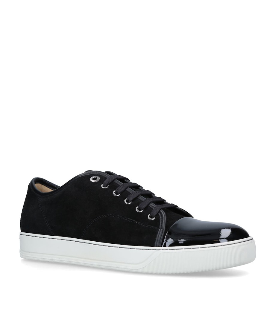 Leather Cap-Toe Sneakers BLK/WHITE Image 1
