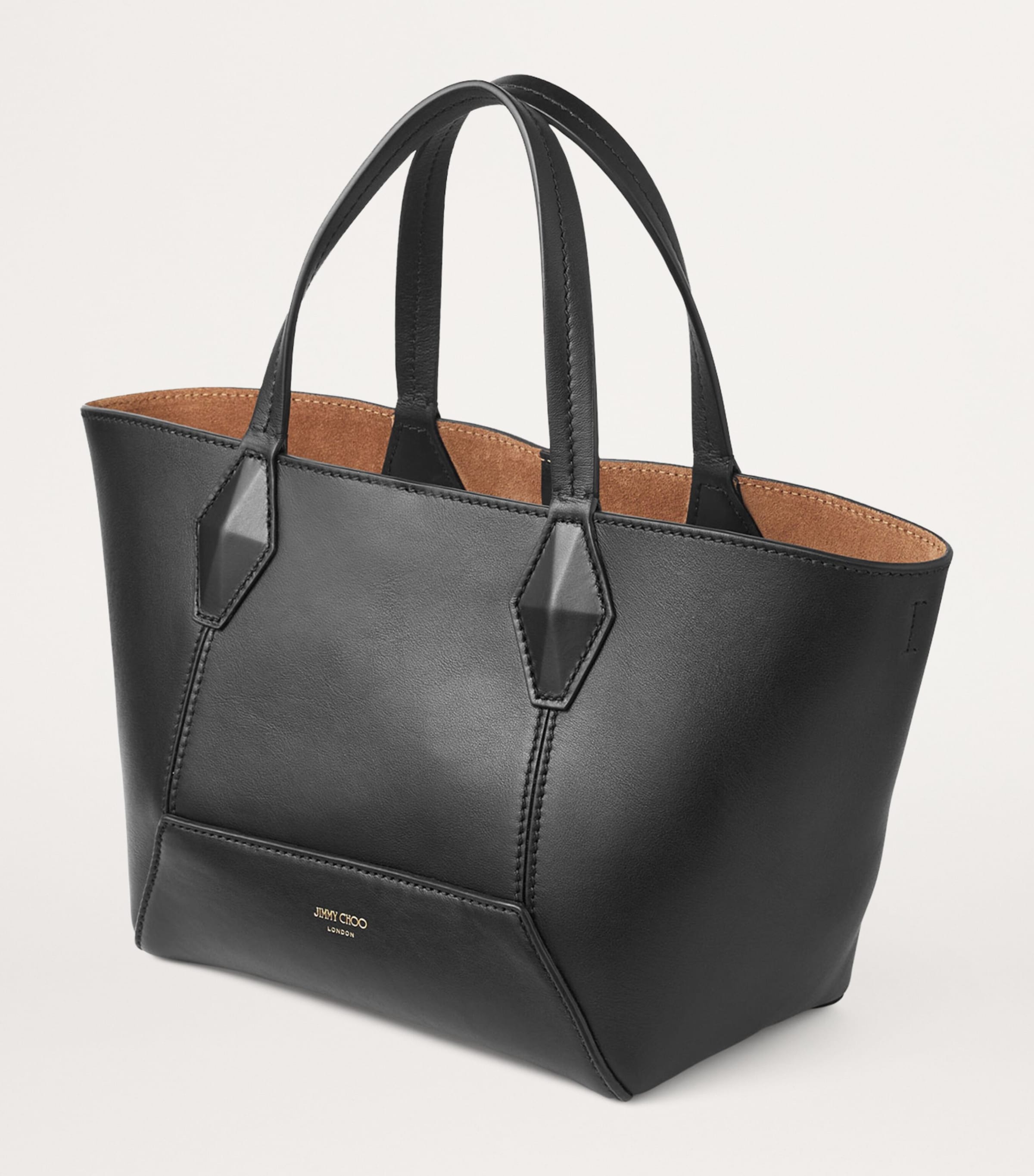 Diamond Small Leather Tote Bag BLACK Image 2