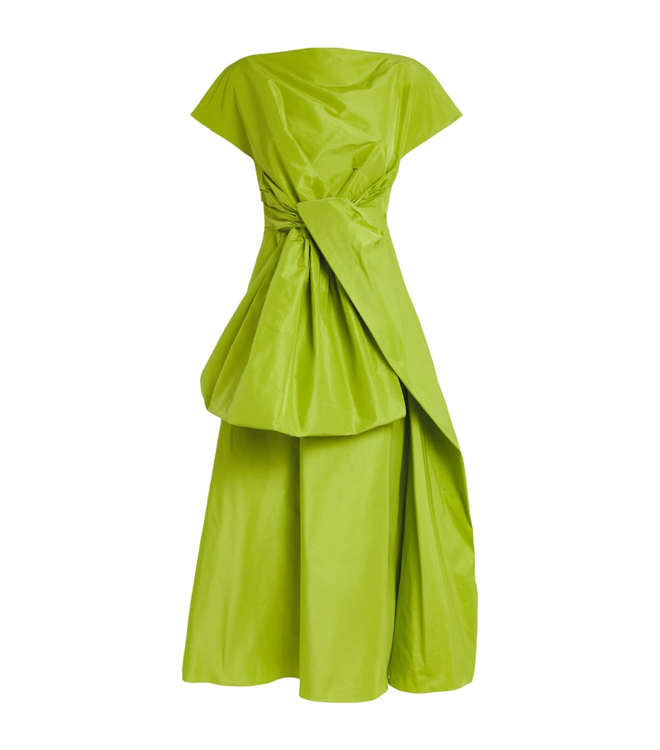 Roksanda Crepe Draped Nila Midi Dress Meadow