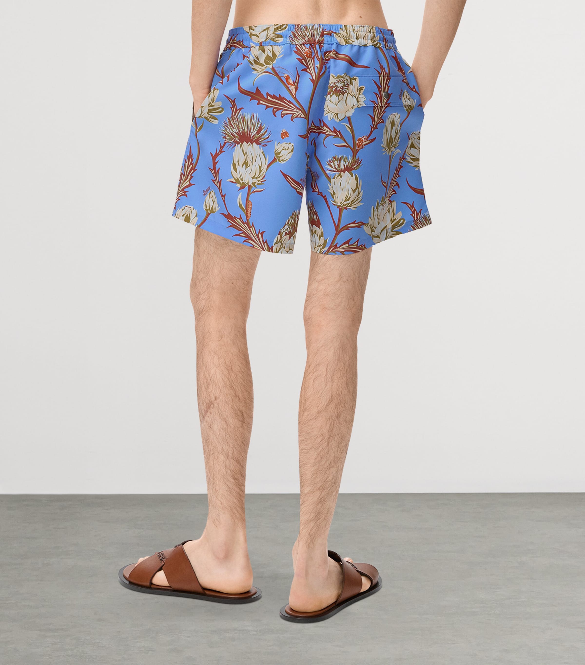 LOEWE Mens x Paula’s Ibiza Artichoke Swim Shorts Blue/multicolor Image 4
