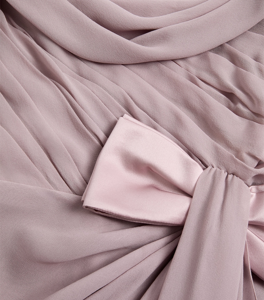 Silk Feather-Trim Gown ZNR Image 7