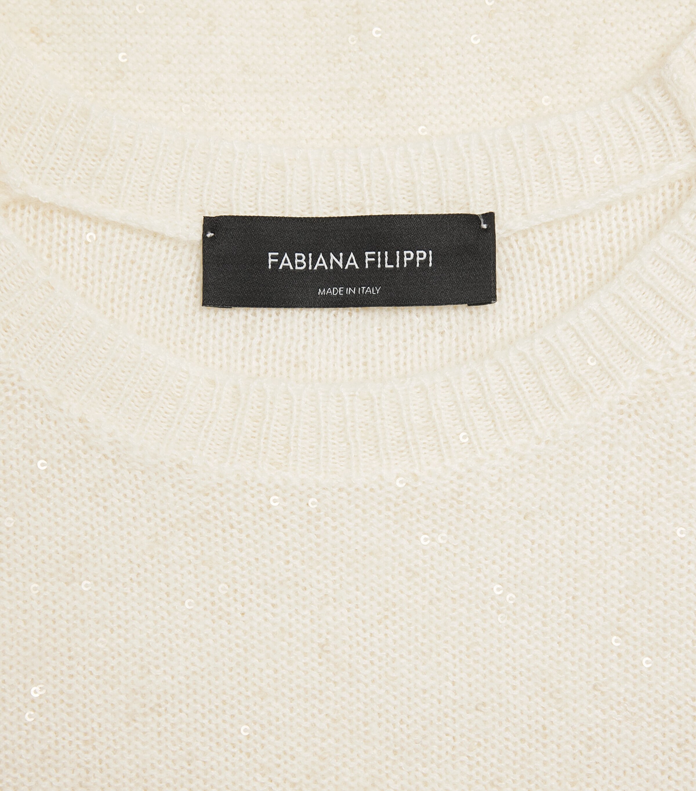 Fabiana Filippi Womens Sequin-Embellished Sweater Bianco Image 6