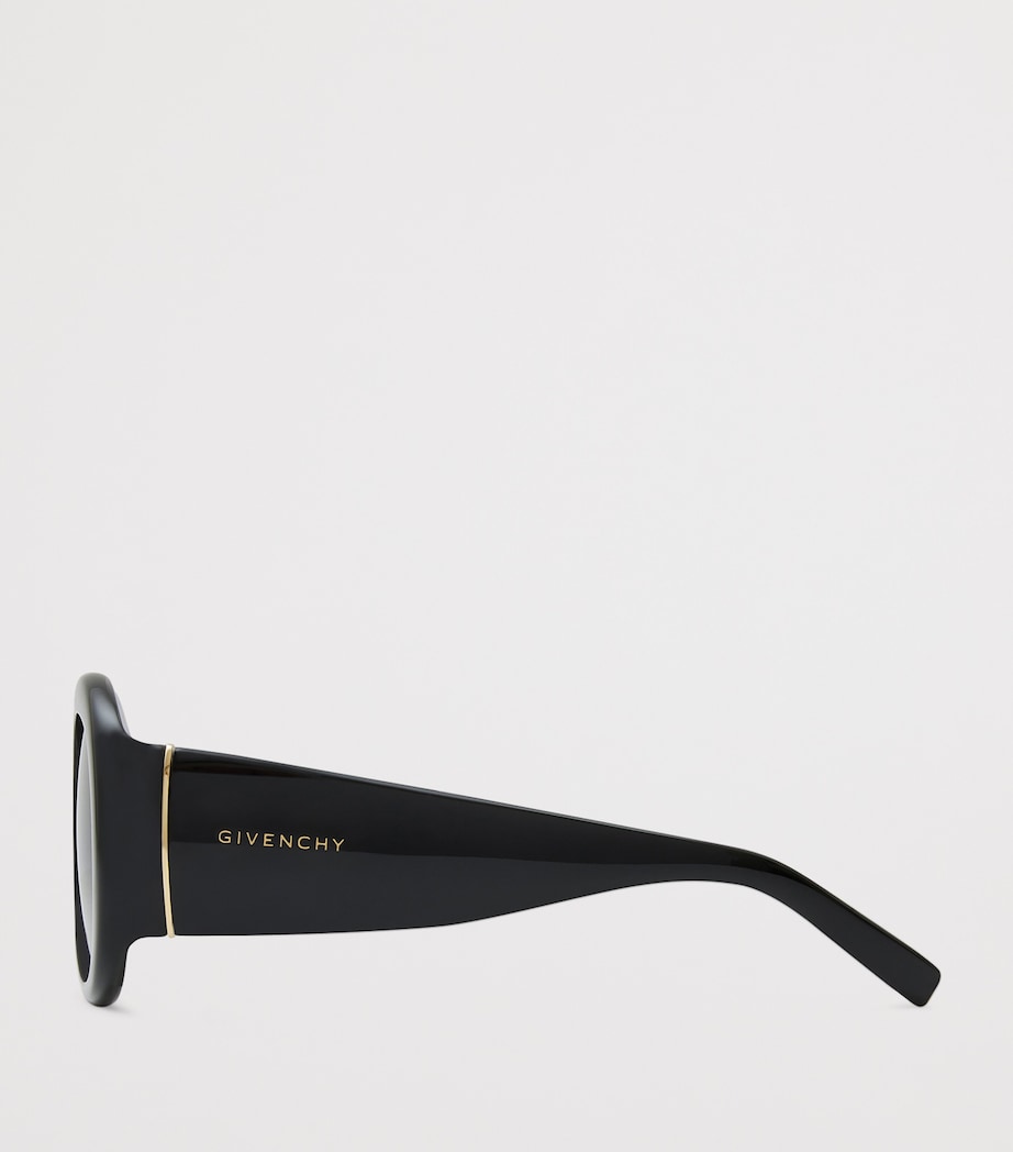Acetate Bold Sunglasses BLACK Image 4