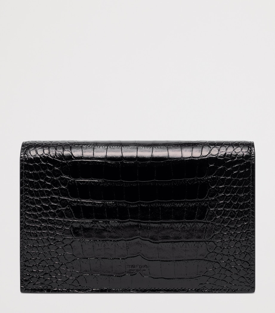 TOM FORD Small Croc-Embossed Leather Bag Naa Image 5