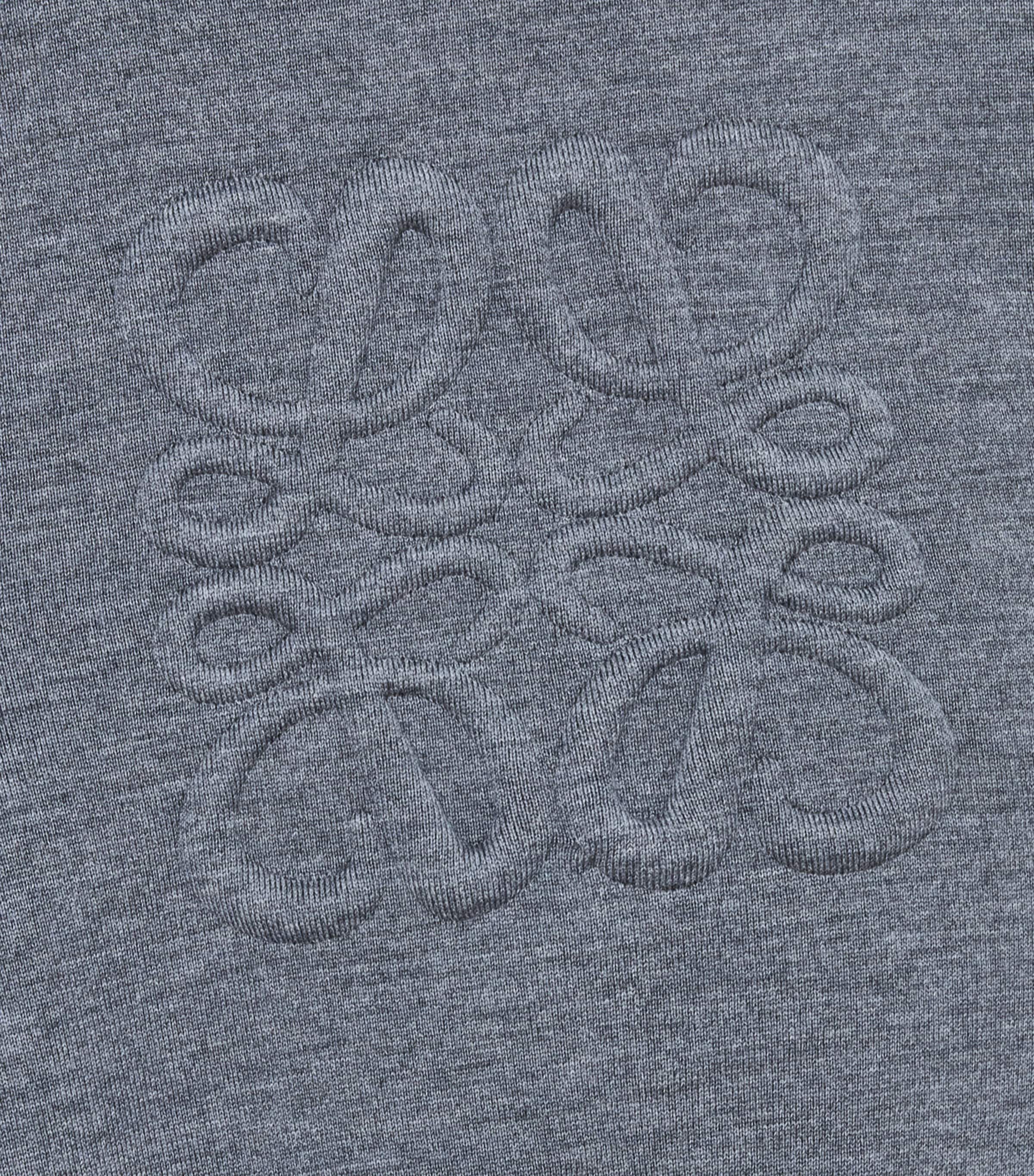 Wool Anagram Zip-Up Hoodie GREY MELANGE Image 3