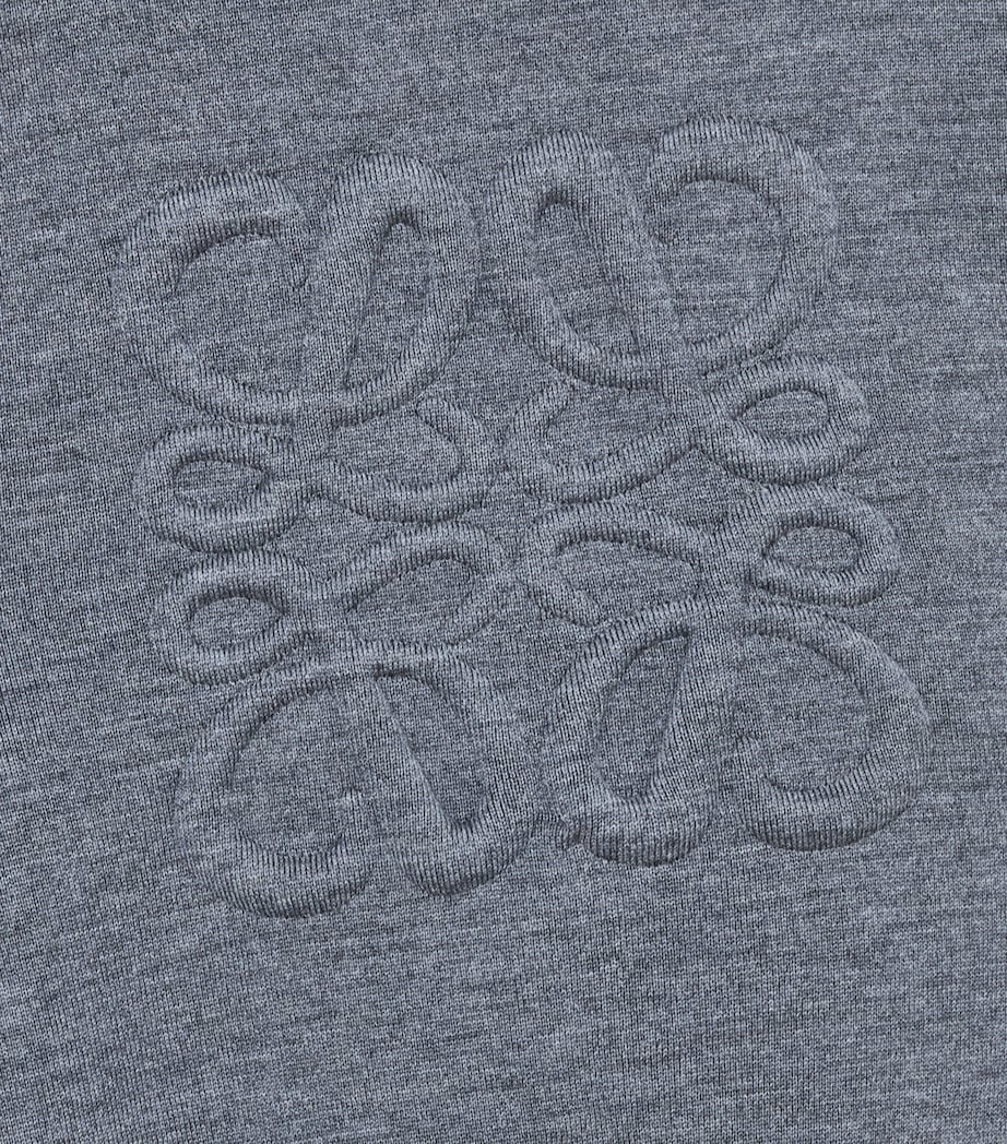 Wool Anagram Zip-Up Hoodie GREY MELANGE Image 3
