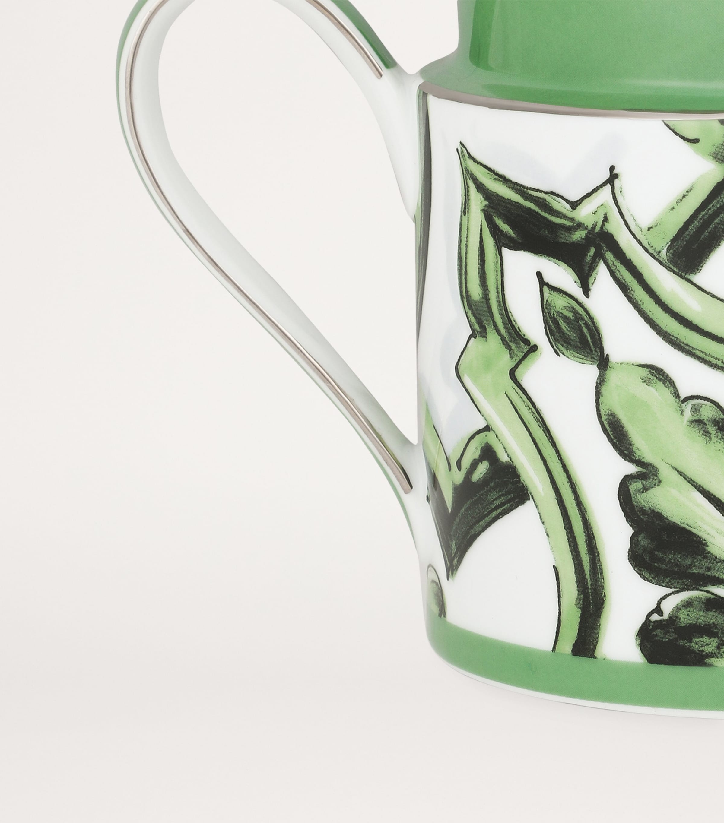 Porcelain Majolica Teapot (18.5cm) UV001-VERDE MAIOLICA Image 3