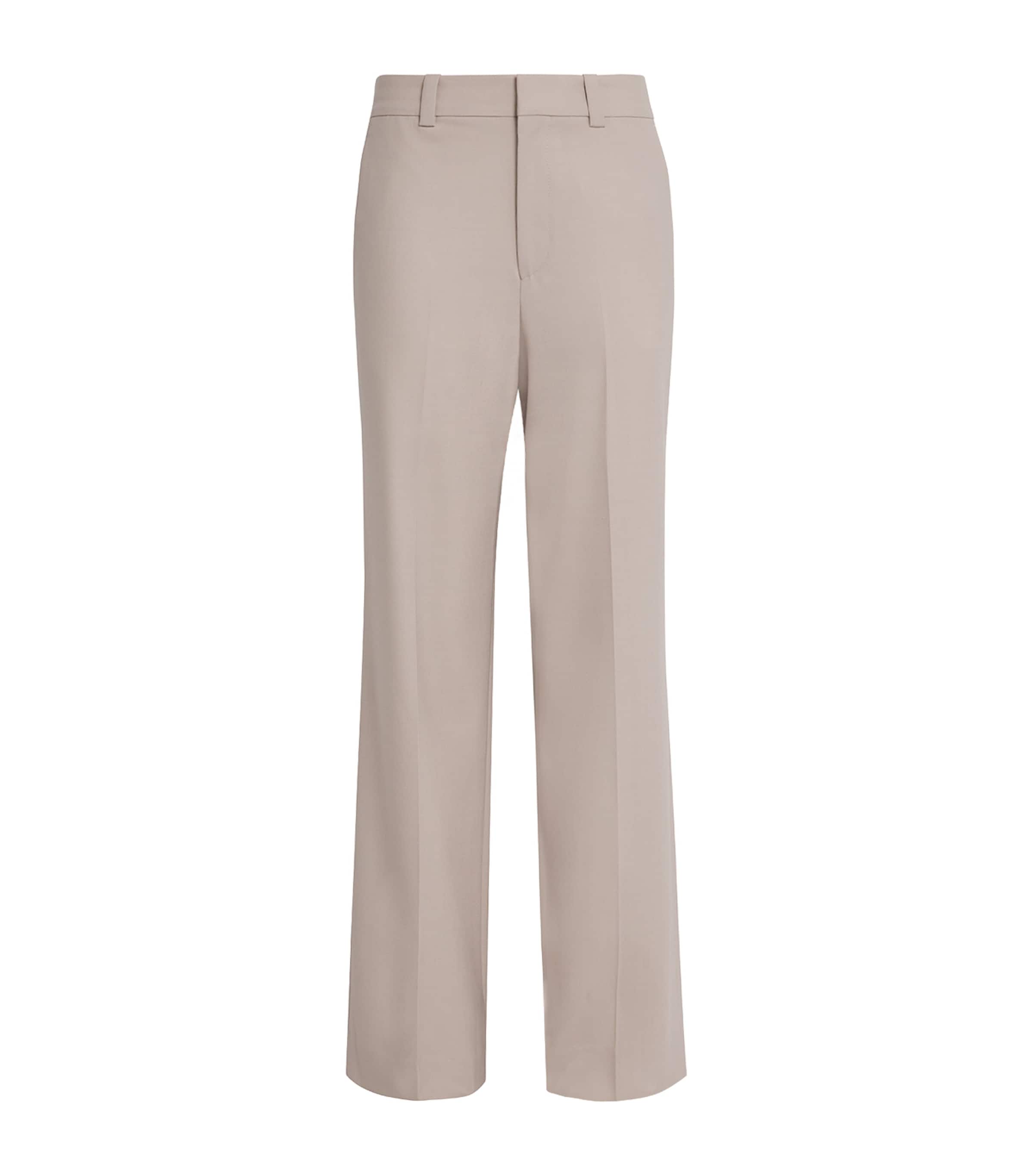 Victoria Beckham Straight Tailored Trousers In Neutral