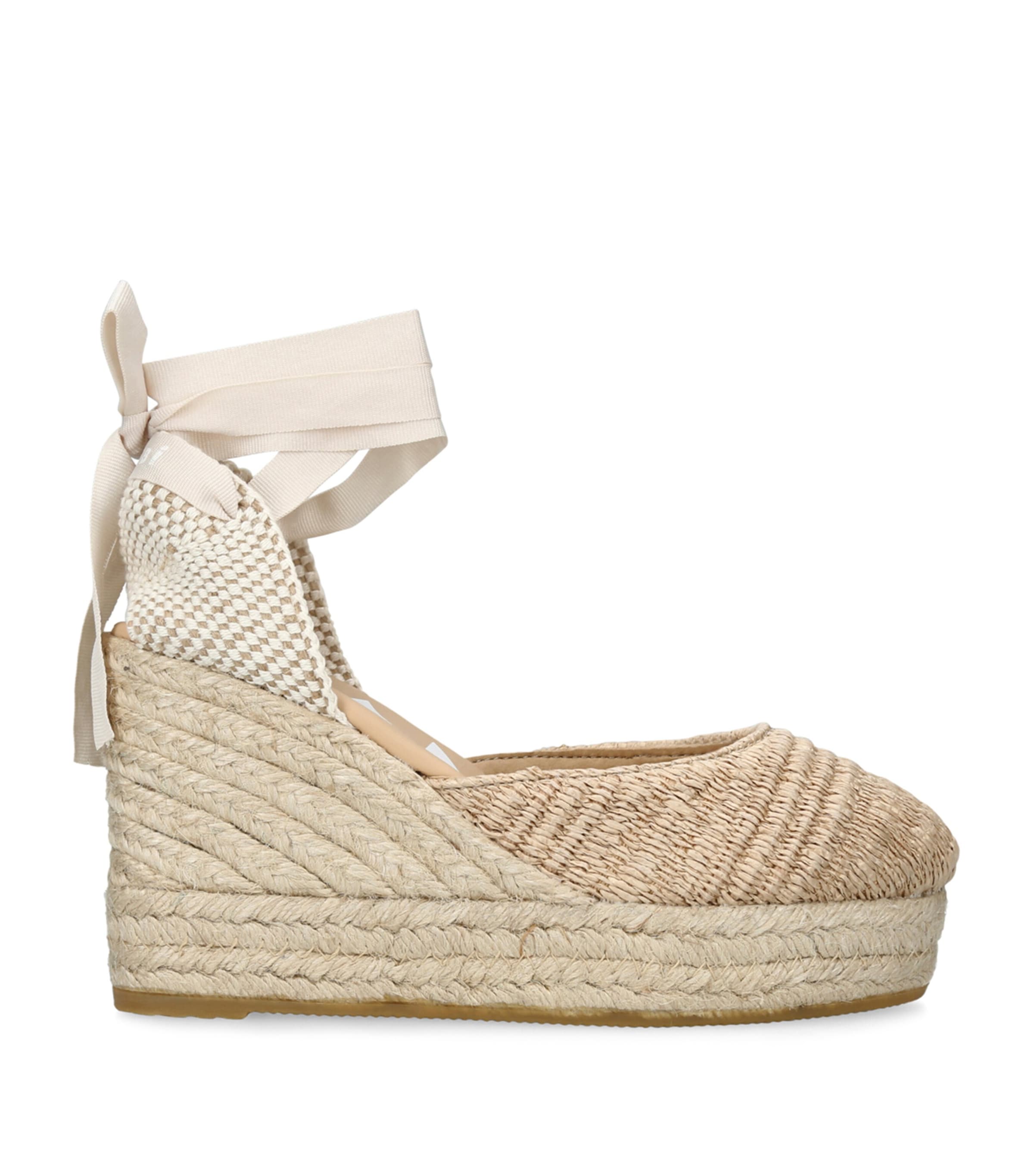 Manebi La Havana Wedge Espadrilles 100 In Beige