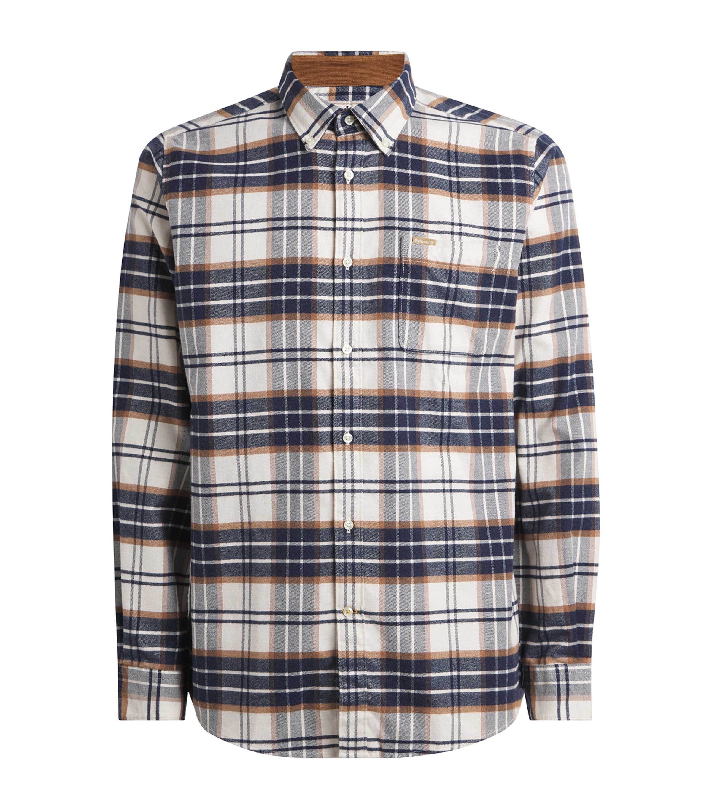 Barbour Mens Check Portdown Shirt Ecru Image 1