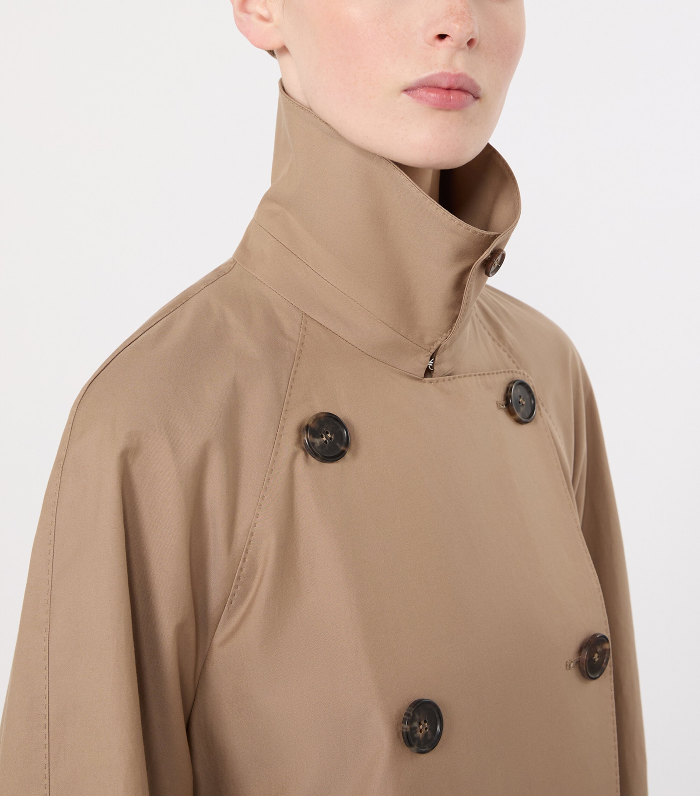 Max Mara Womens Water-Repellent  Short Trench Coat Camel Image 5
