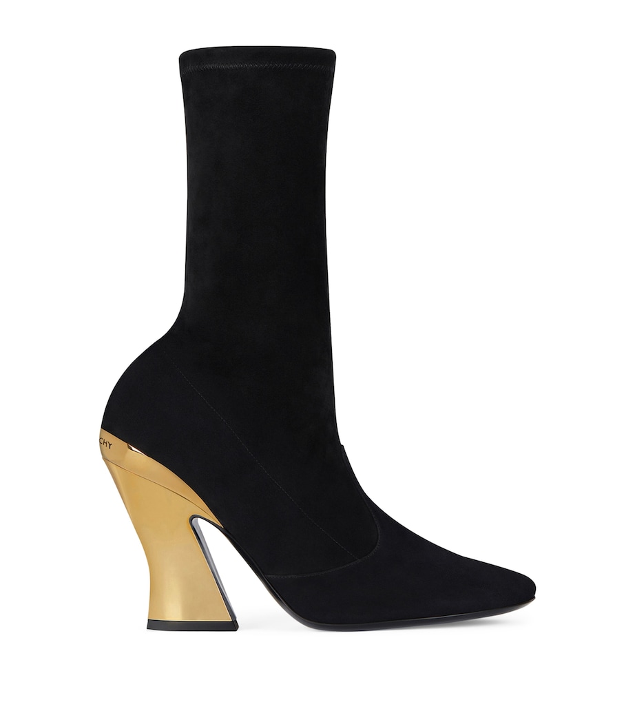 Suede Heeled Boots 95 BLACK/GOLDEN Image 1