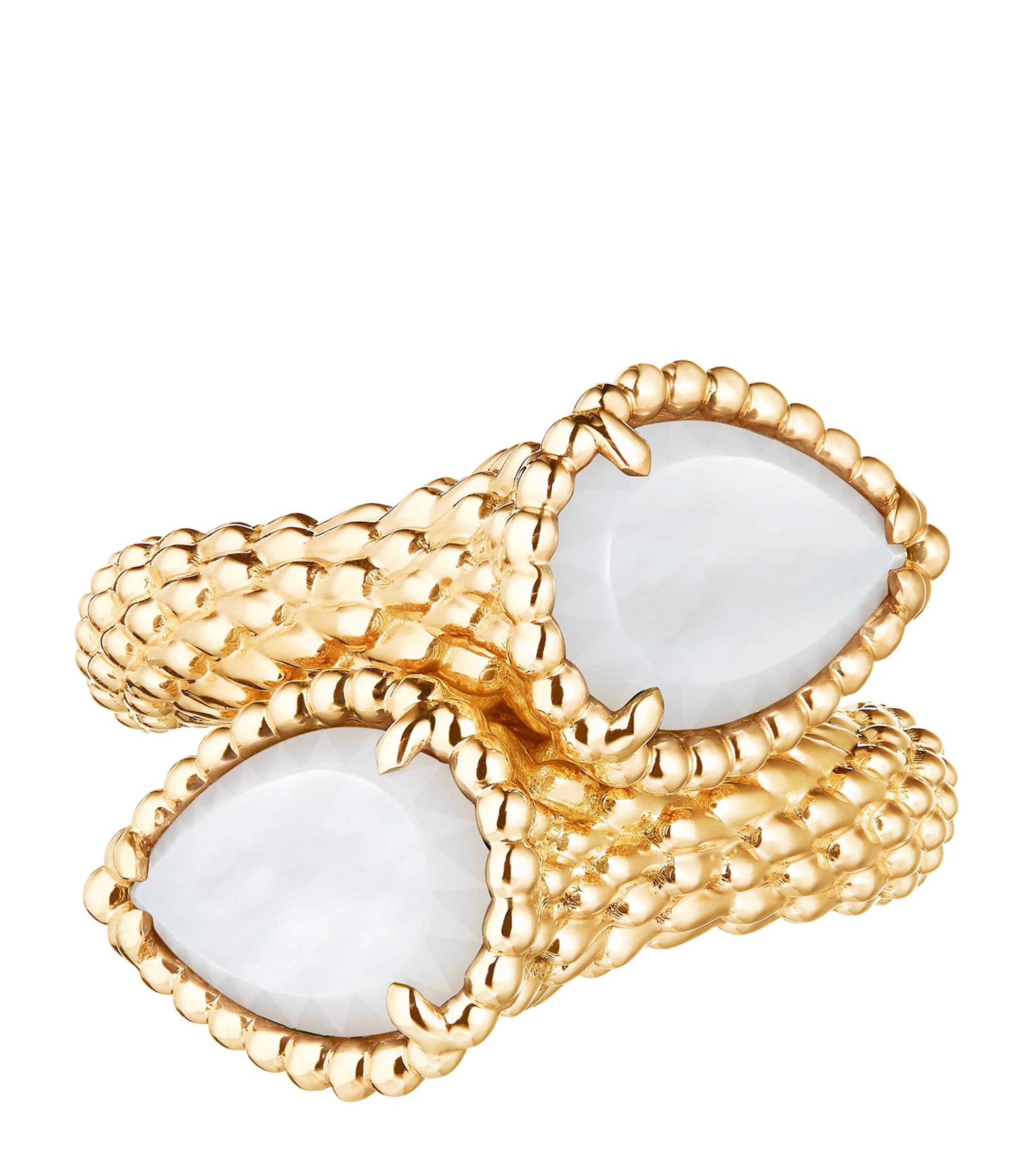 Yellow Gold and Mother-of-Pearl Serpent Bohème Two-Stone Ring NO COLOUR Image 2
