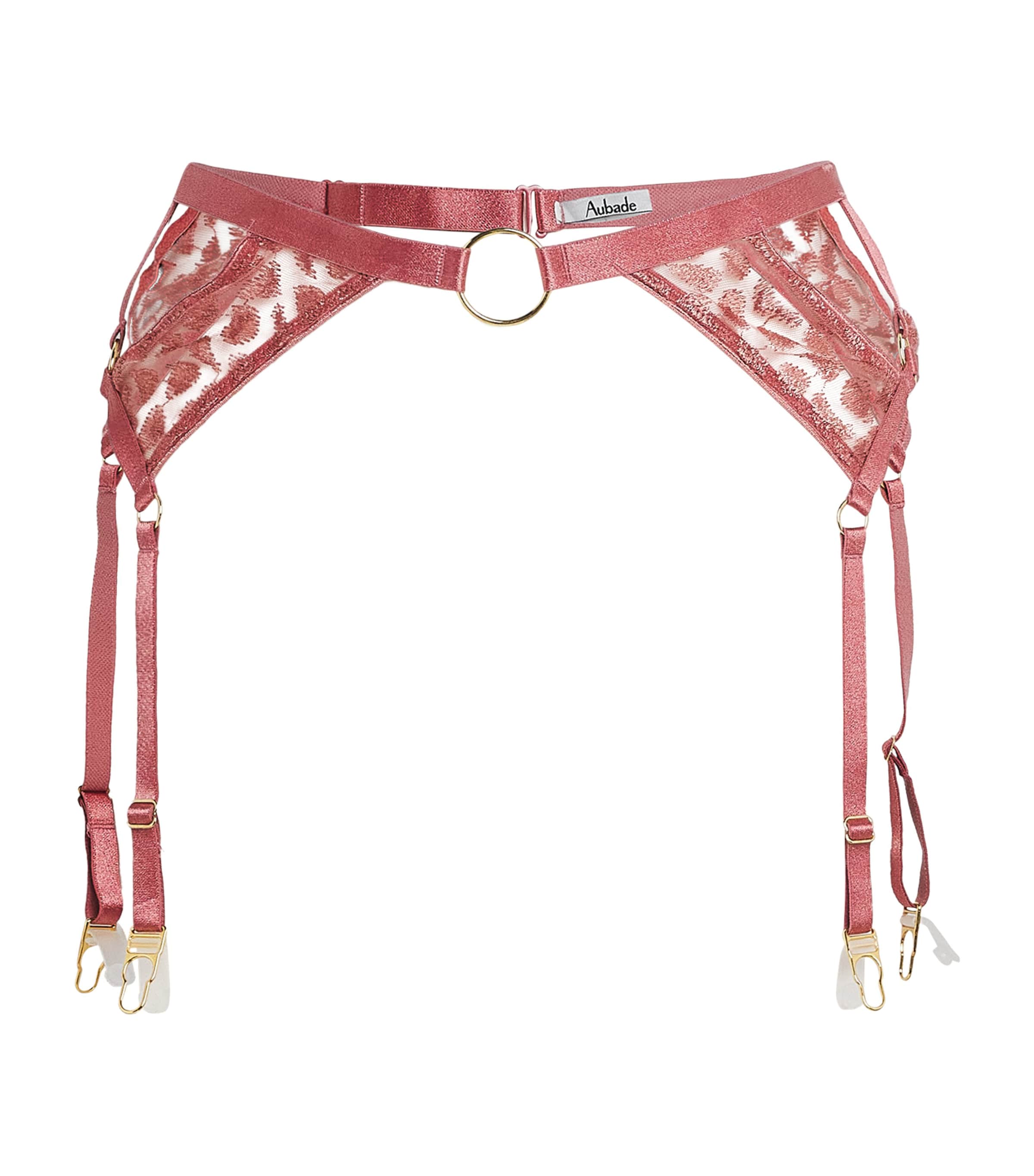 Aubade Crazy In Love Suspender Belt In Pink