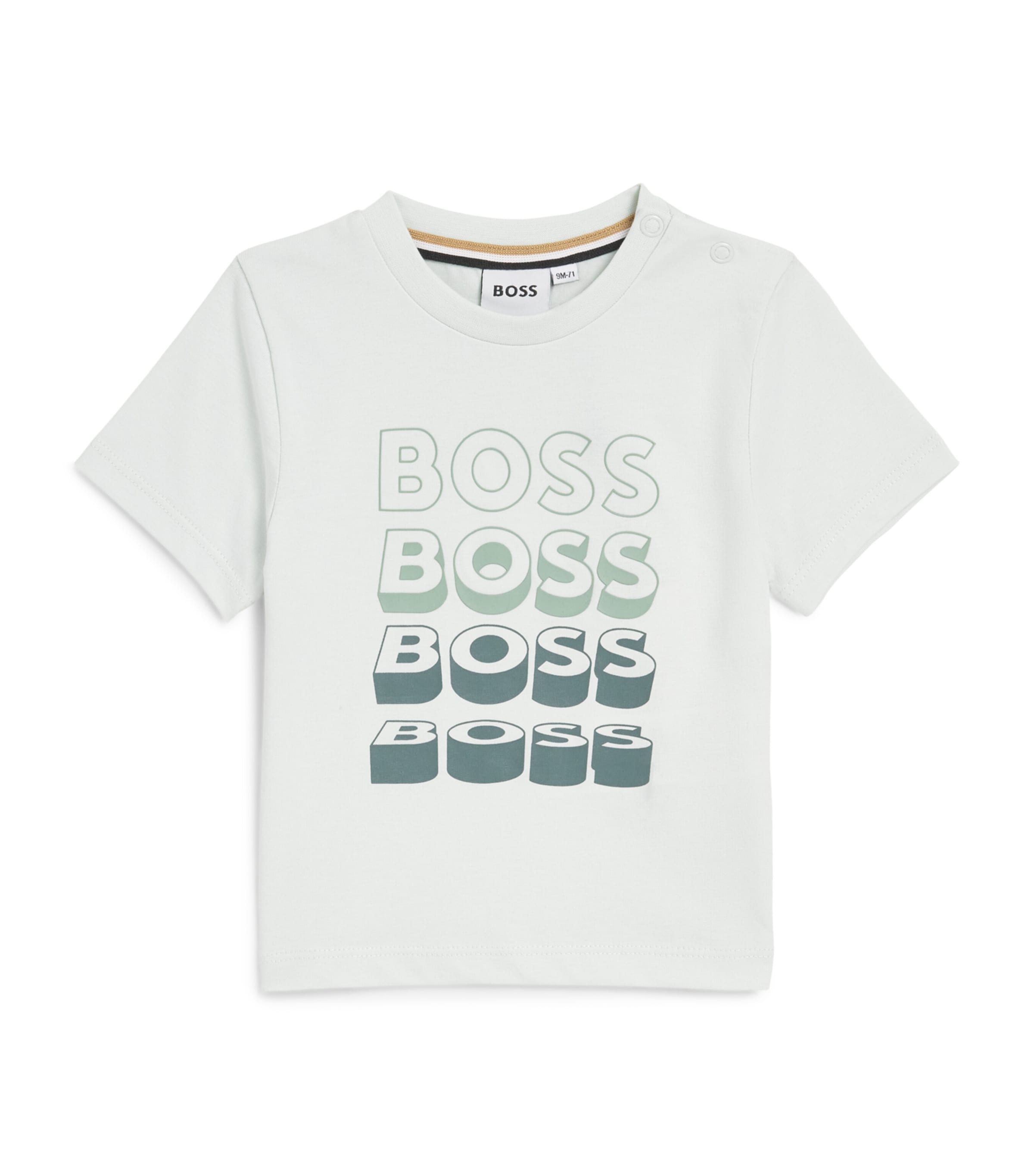 BOSS Kidswear Cotton Logo T-Shirt (3-36 Months) Green Image 1